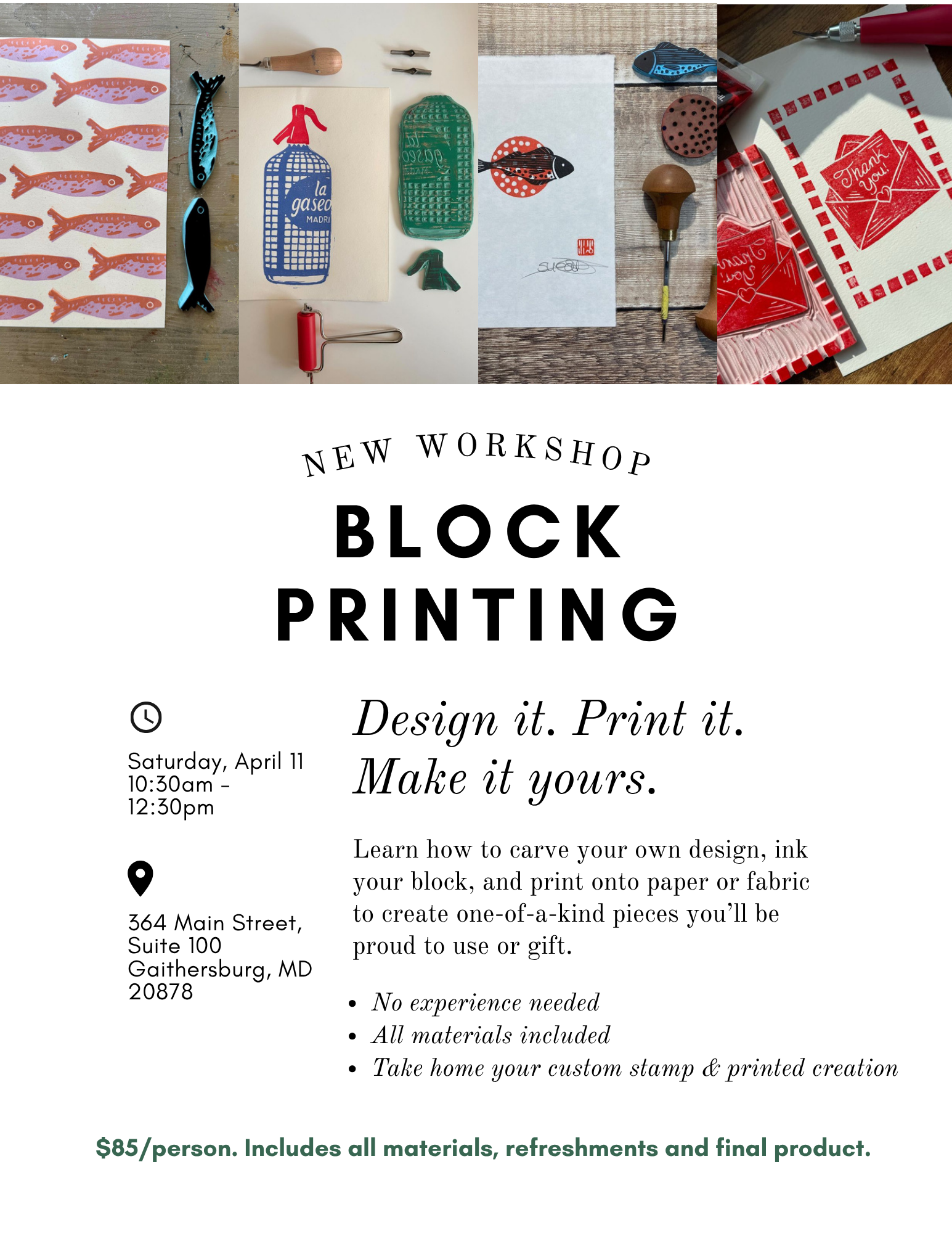 Block Printing Workshop