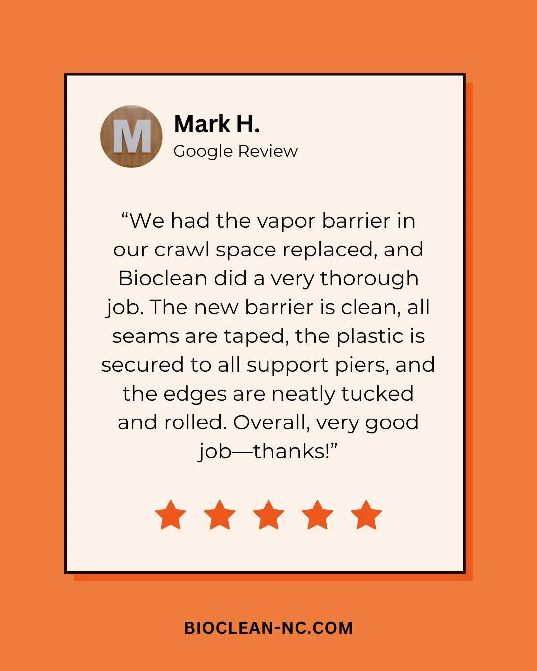 We&rsquo;re grateful for the opportunity to serve our local community and deliver quality crawl space solutions our customers can trust.

Schedule your next crawl space inspection: bioclean-nc.com