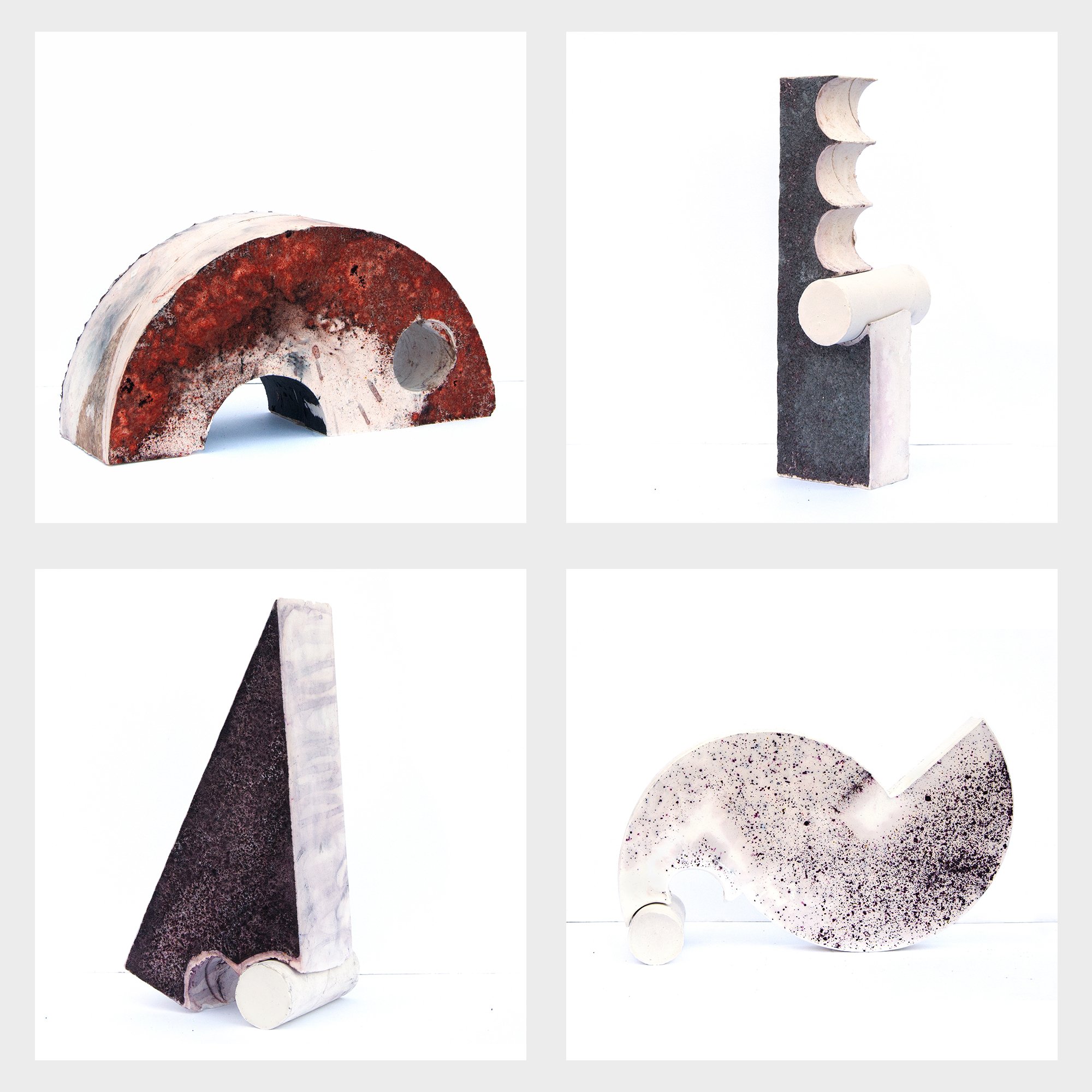 Eureka Outhouse Sculptures from "Beginners Mind"
Plaster and Dye.
Various sizes