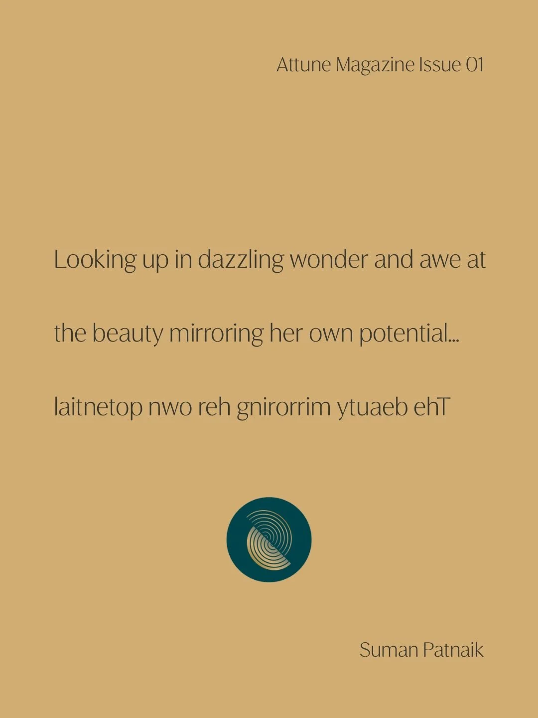 An excerpt from @craft.and.calling beautiful poetry in Attune Issue 01. 
🦚
You can read Attune Magazine online or get it in the mail and read it cozy at home. The link to read and purchase is in the bio. 
✨
Attune is also available to purchase in se
