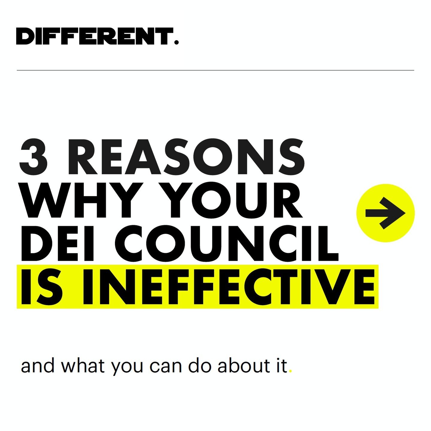 Having stood up dozens of DEI bodies (e.g. ERGs, Councils, Equity Teams, Committees and BRGs), we're sharing three reasons why these groups sometimes don&rsquo;t work 🚫 &ndash; even when the organization has committed resources for these programs an