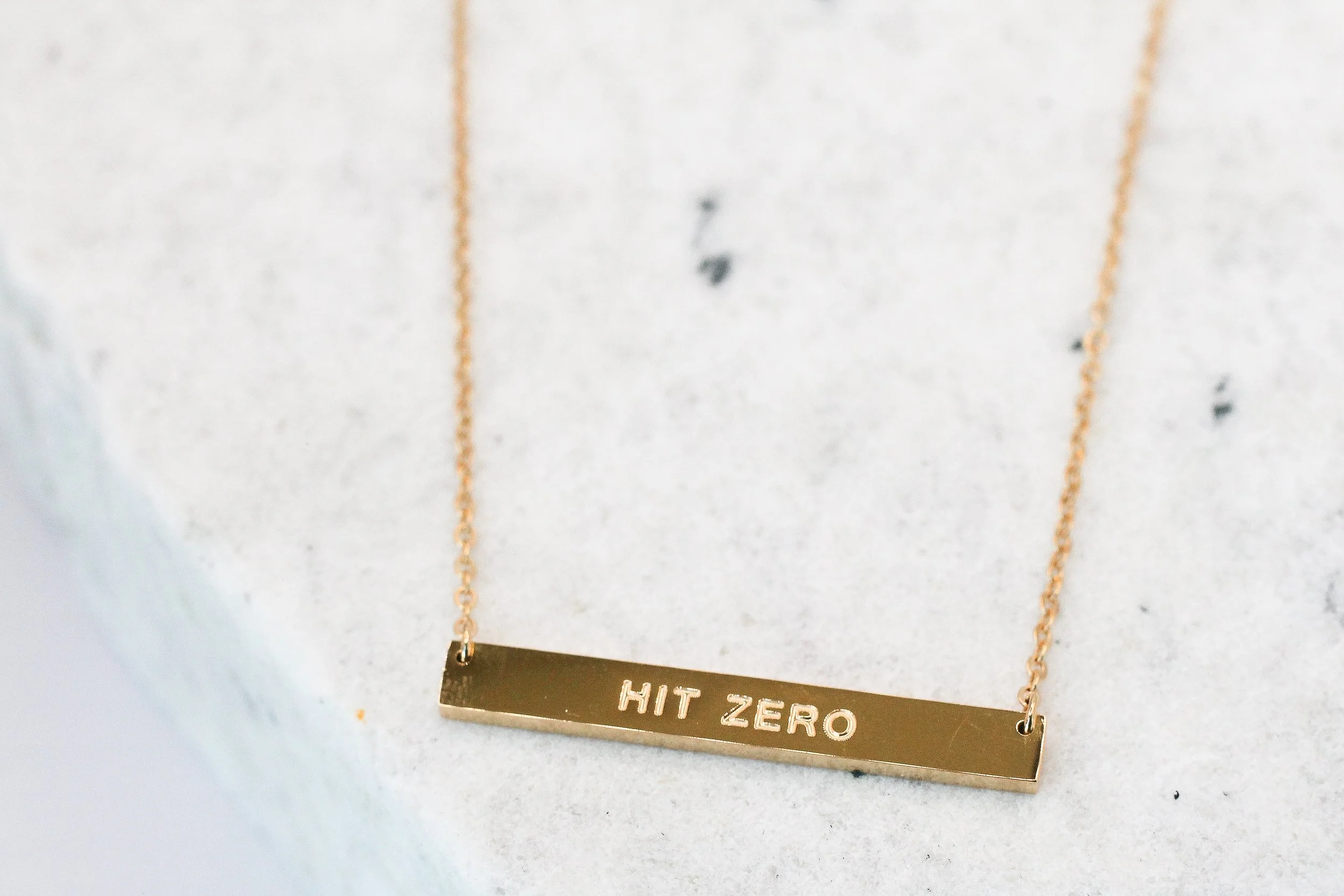 HIT ZERO NECKLACE ROSE GOLD — The Cheer Collection
