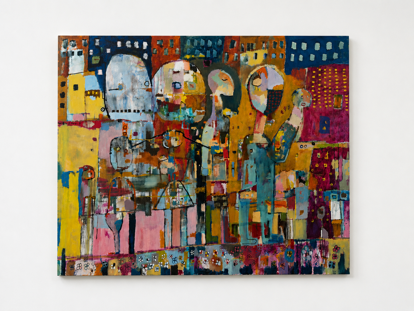 Travis Simmons
"Juvenile Assesment"
48x60" 
Mixed Media on Canvas
$1,500