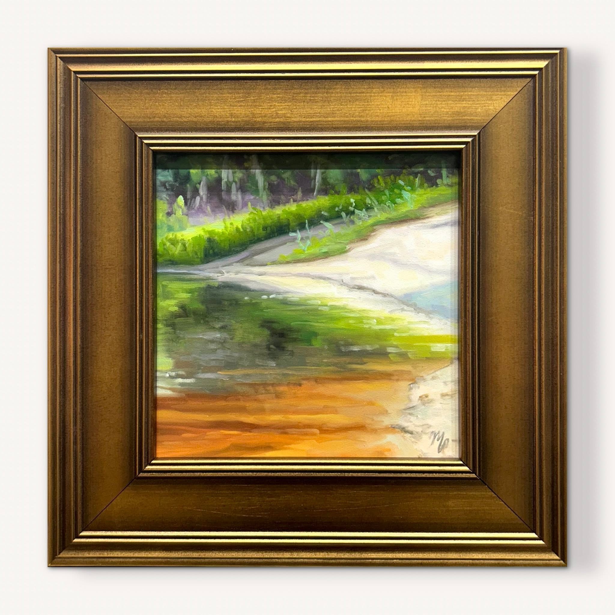“Summer Sounds (study)”
6X6 in. - 9.5X9.5 in. w/frame.
Oil on panel
$200