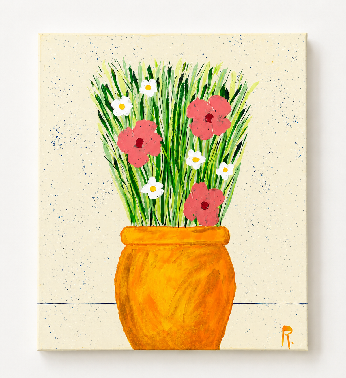 Randy DeCoudres
"Big Pink Flowers" 
Acrylic on Canvas
$250