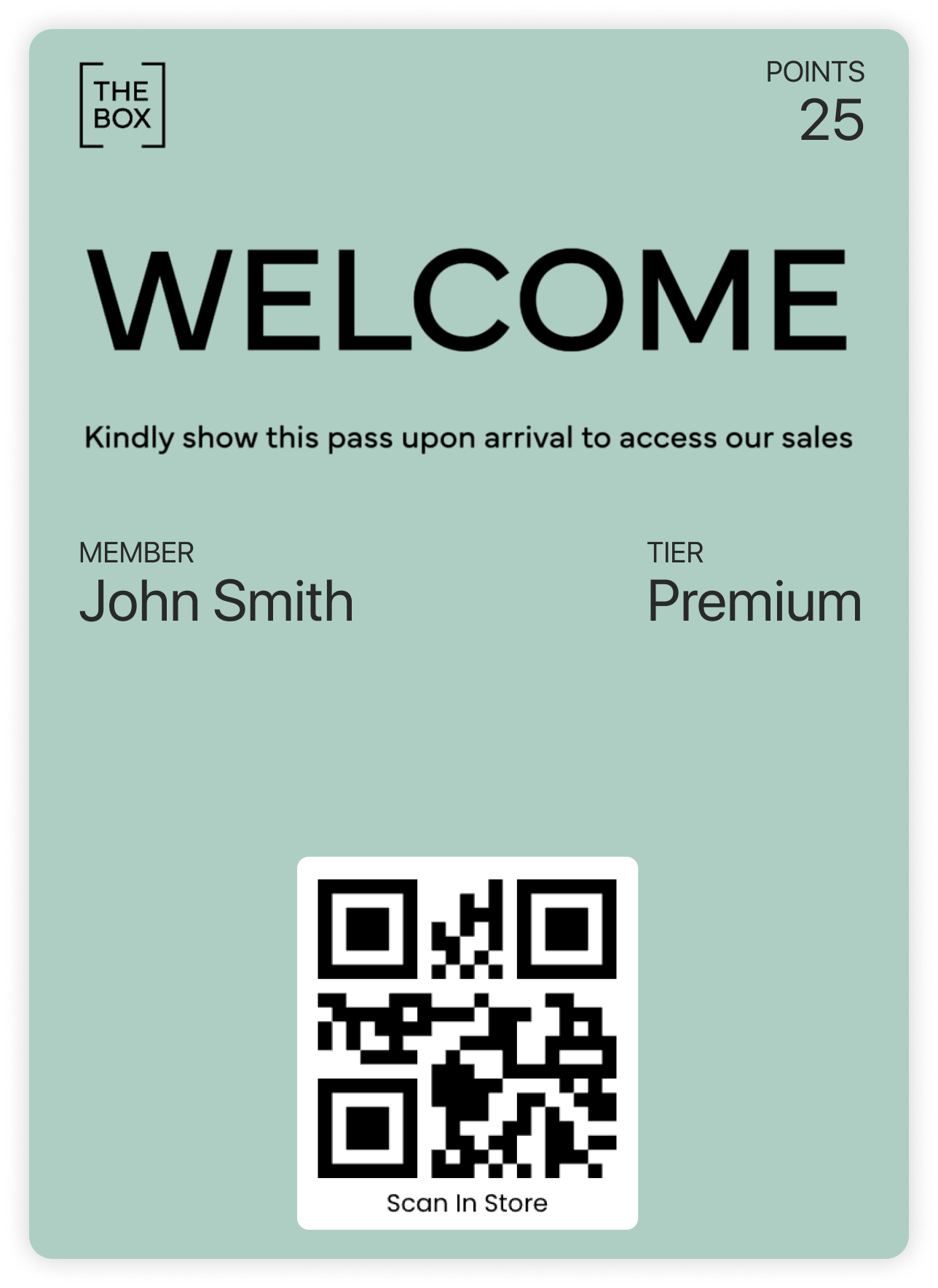 The Box London Wallet Pass