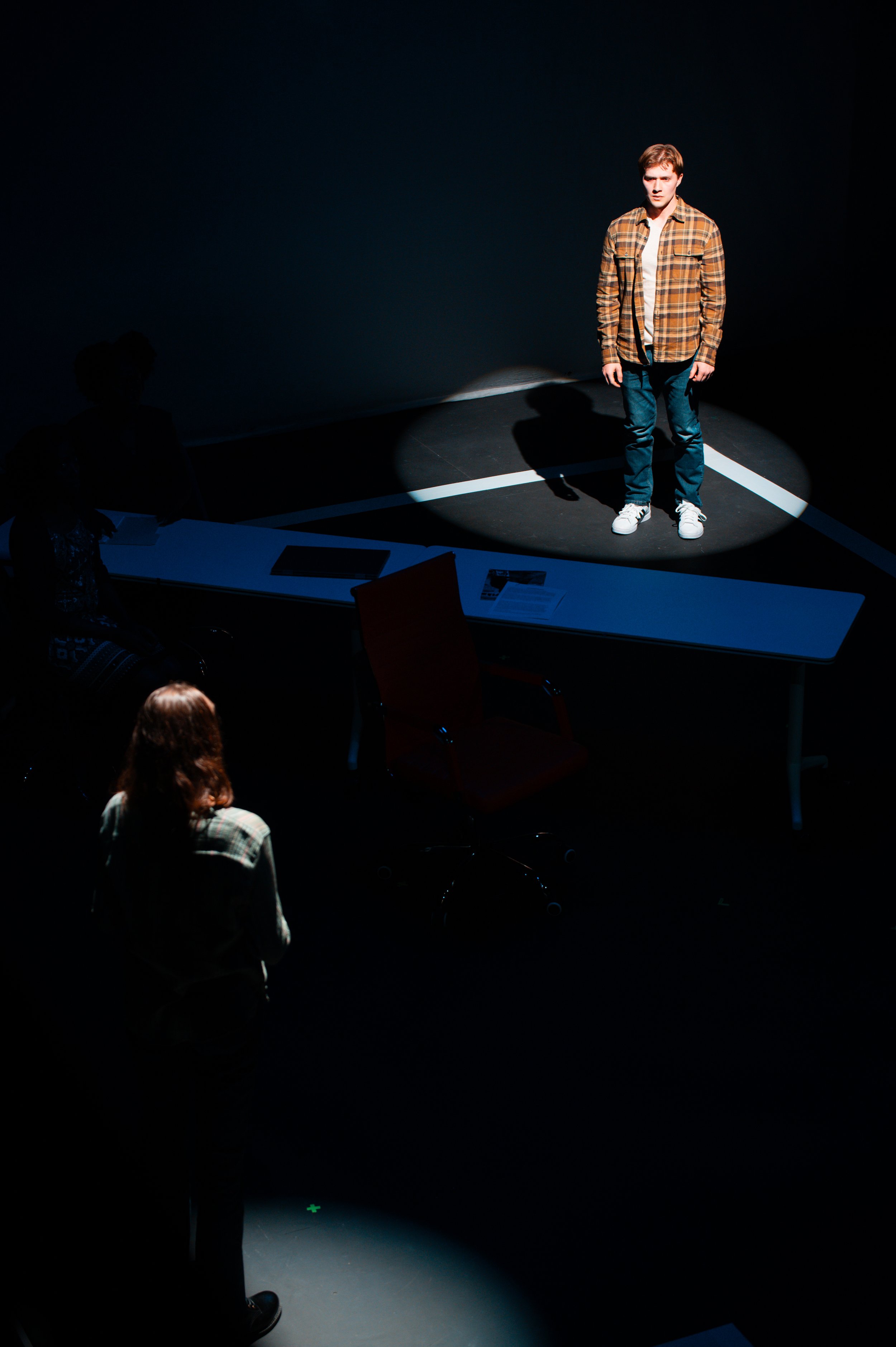 Retraction by David Gutierrez
Presented by OHenry Productions at the Frank Shiner Theatre at The Sheen Center for Thought and Culture, January 2026
Director: Caroline Fairweather
Scenic Design: Juliana Haubrich
Lighting Design: Adrian Yuen
Costume De