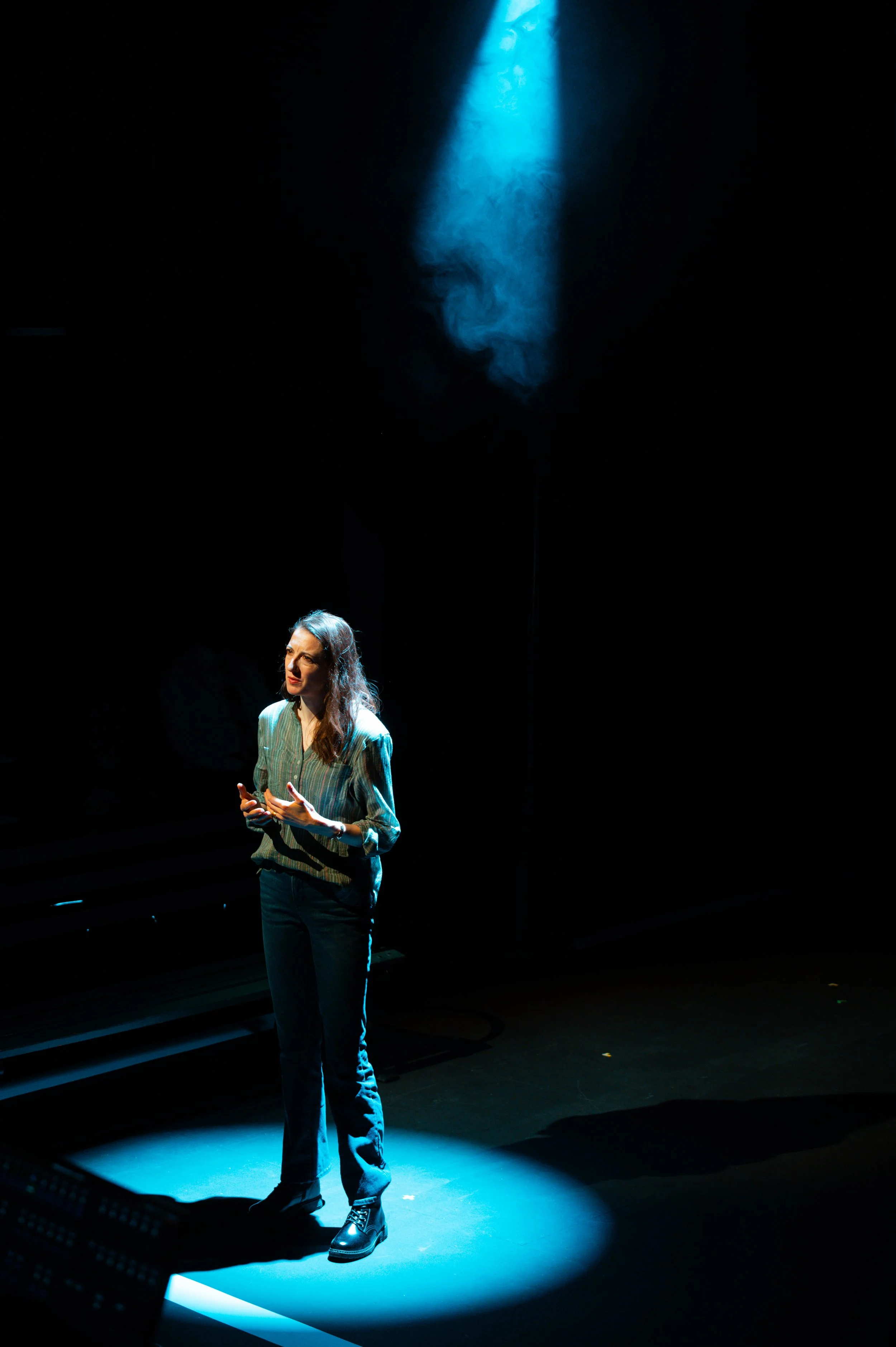 Retraction by David Gutierrez
Presented by OHenry Productions at the Frank Shiner Theatre at The Sheen Center for Thought and Culture, January 2026
Director: Caroline Fairweather
Scenic Design: Juliana Haubrich
Lighting Design: Adrian Yuen
Costume De