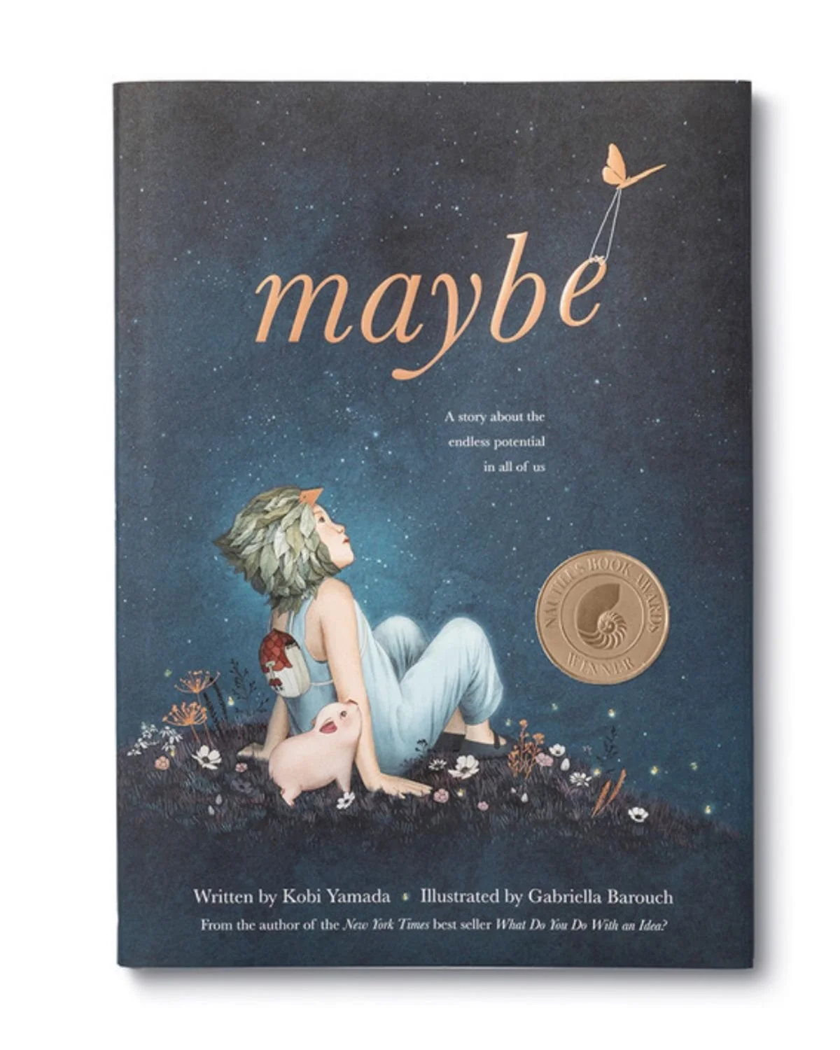 "Maybe" is a story about the endless potential in all of us.

Written by the New York Times bestselling author of "What do you do with an idea?" this is the story for everything you will do and everything you can be. A beautiful g
