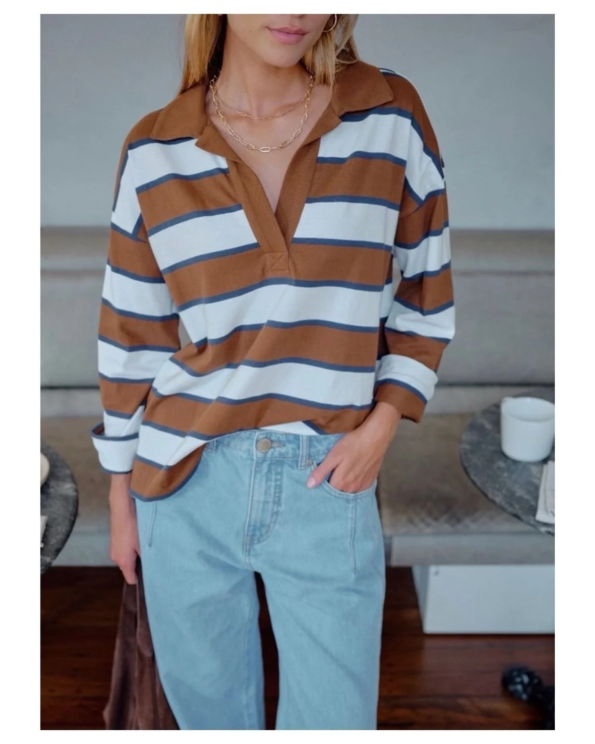 A striped rugby shirt is always an autumn wardrobe staple!
New from @cereslife 

The Corner Life &amp; Style Store is open today from 9am - 02 6736 1812

#thecornerlifeandstylestore #experiencetenterfield #tenterfieldshopping