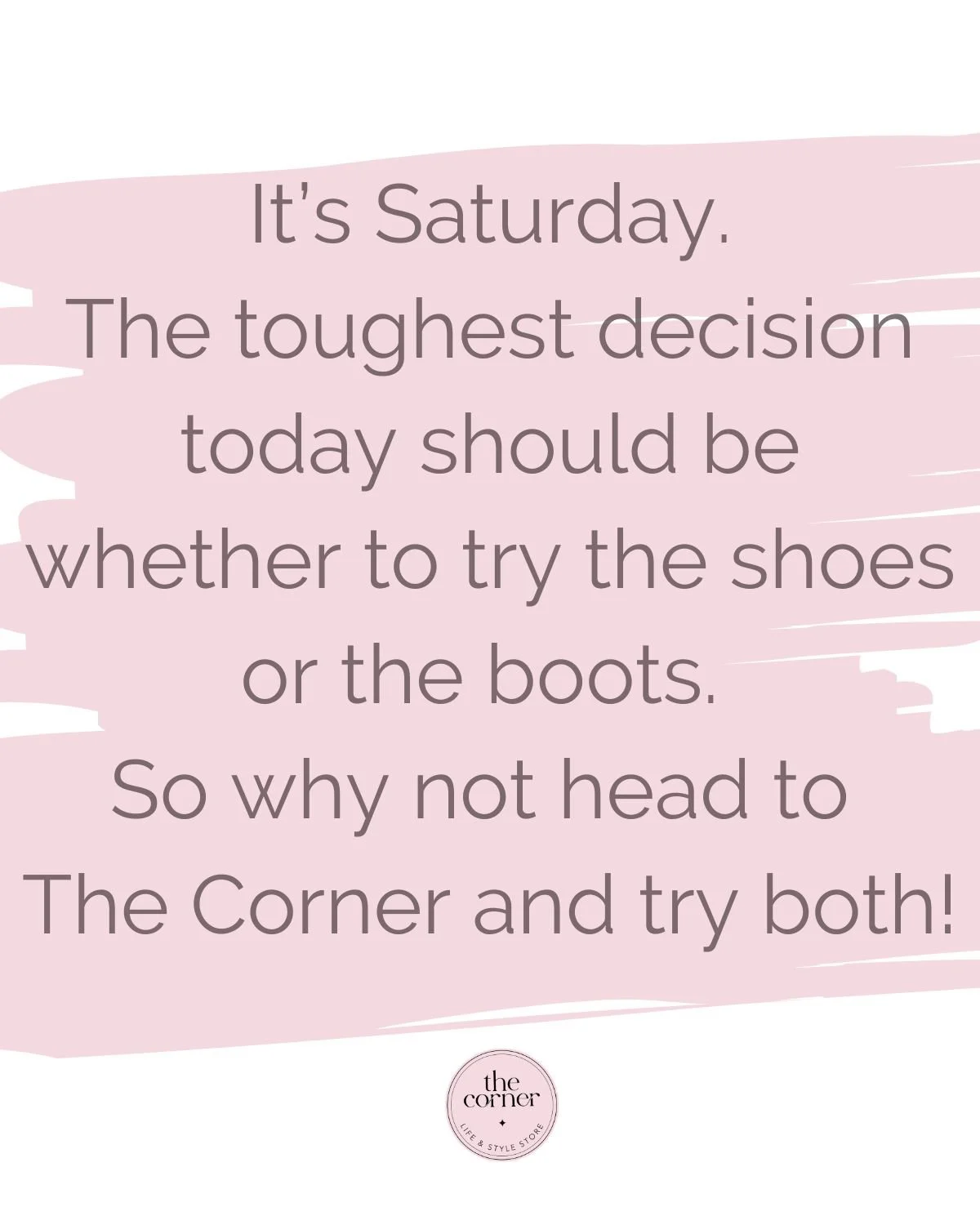 Avoid decisions this Saturday, head to The Corner and try everything!

The Corner Life &amp; Style Store - 02 6736 1812

#tenterfield #thecornerlifeandstylestore #experiencetenterfield #tenterfieldshopping