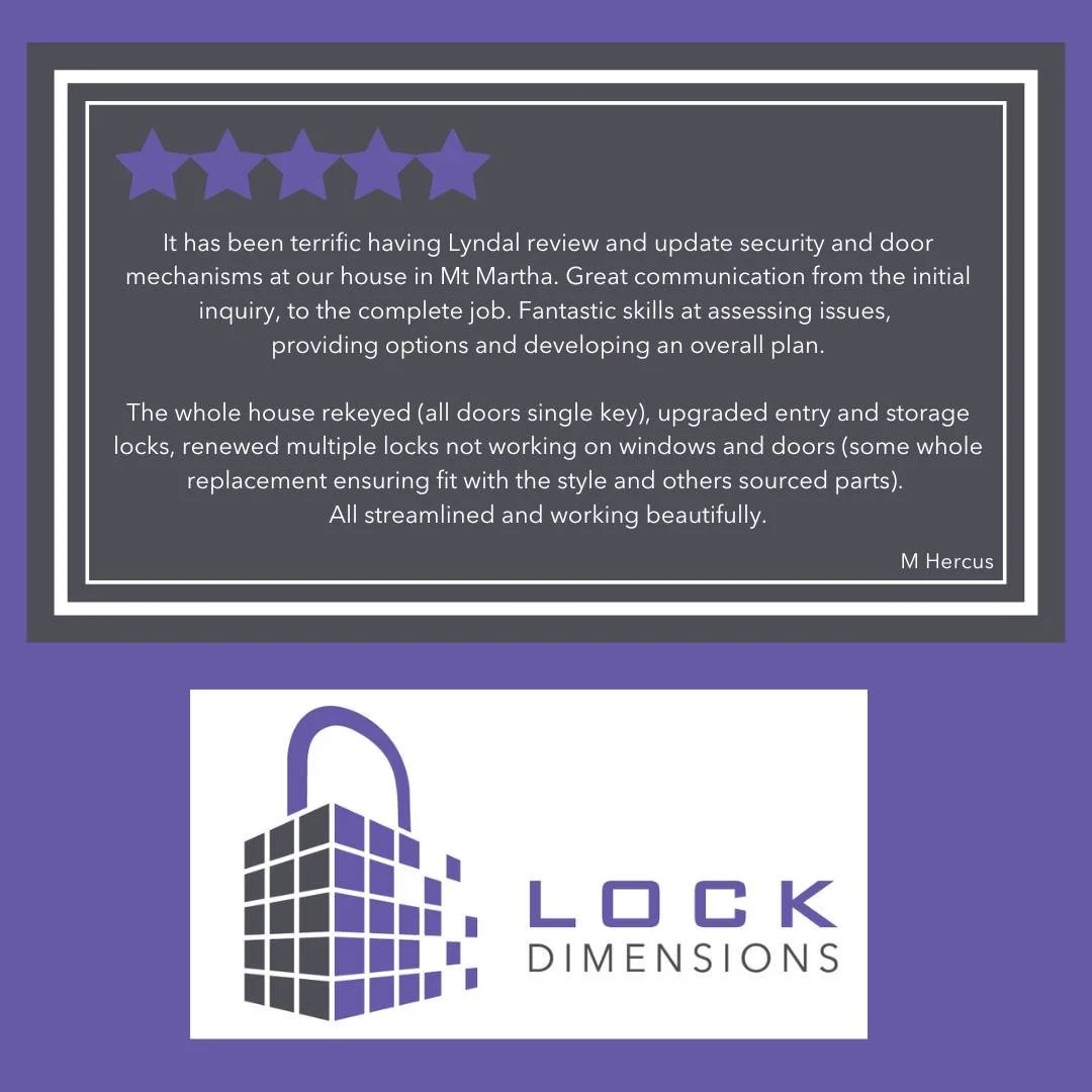 Have a read of this! 

We are very lucky here at Lock Dimensions to have some absolutely lovely customers, who truly make me smile 😃

#mobilelocksmith #locksmith #morningtonpeninsulalocksmith #masterlocksmith #happycustomer