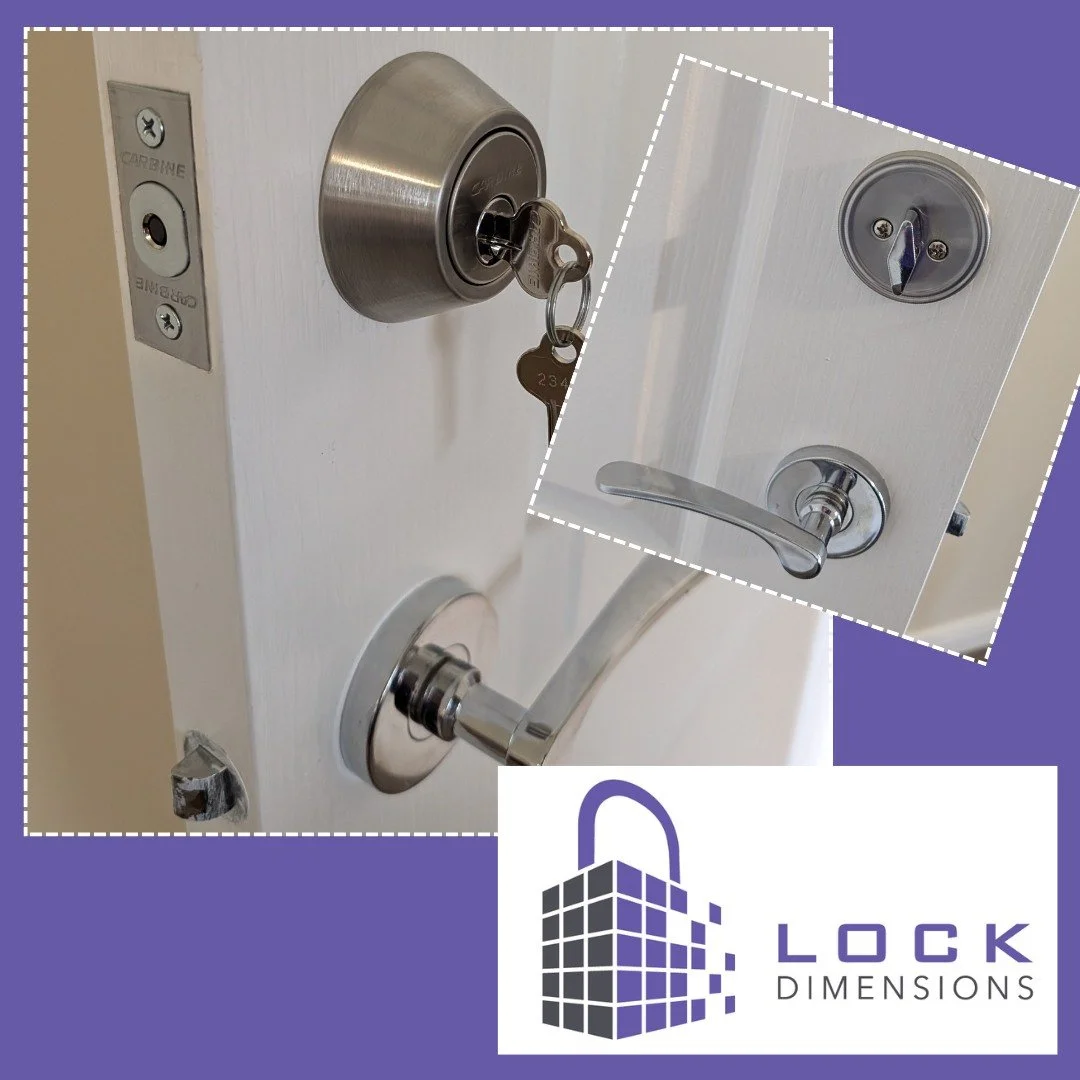 Never underrate peace of mind - this recent customer was nervous sleeping at home alone for the first time in a long time. So nervous, sleep hadn't been happening. 

So we installed this Carbine deadbolt on the bedroom door. Providing security, ease 