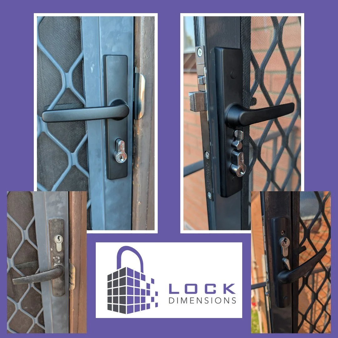 When you head out to make keys to a lock, only to find there's a little more to it. This lock has been sitting there, upside down, for quite some time! The previous occupants clearly didn't mind they had to lift the lever to open and close the door, 