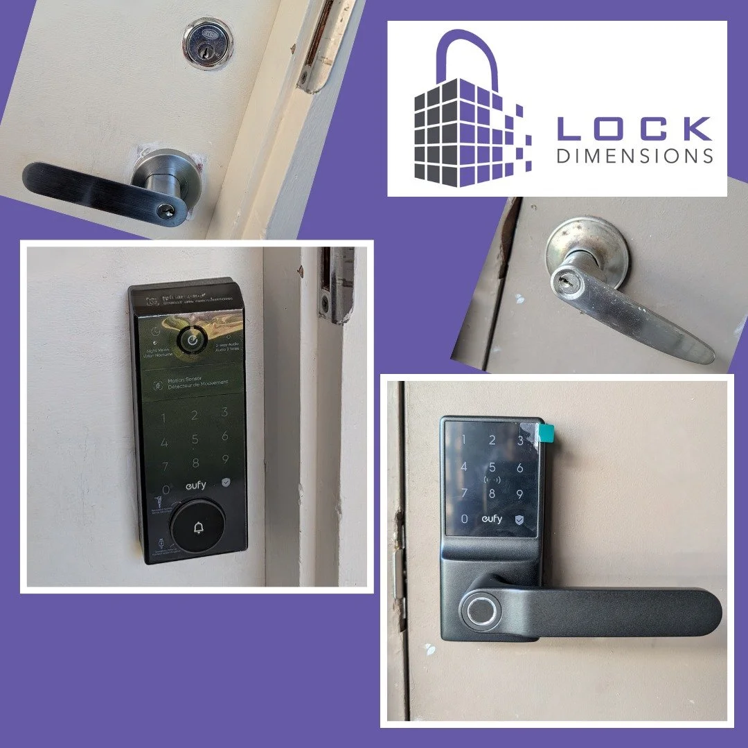 What do you think of these neat little upgrades?! From old, weather beaten and only vaguely working, to modern, fresh and really quite smart. This customer had bought themselves some Euphy Smart Locks and we did the rest 👍😎

#mobilelocksmith #locks