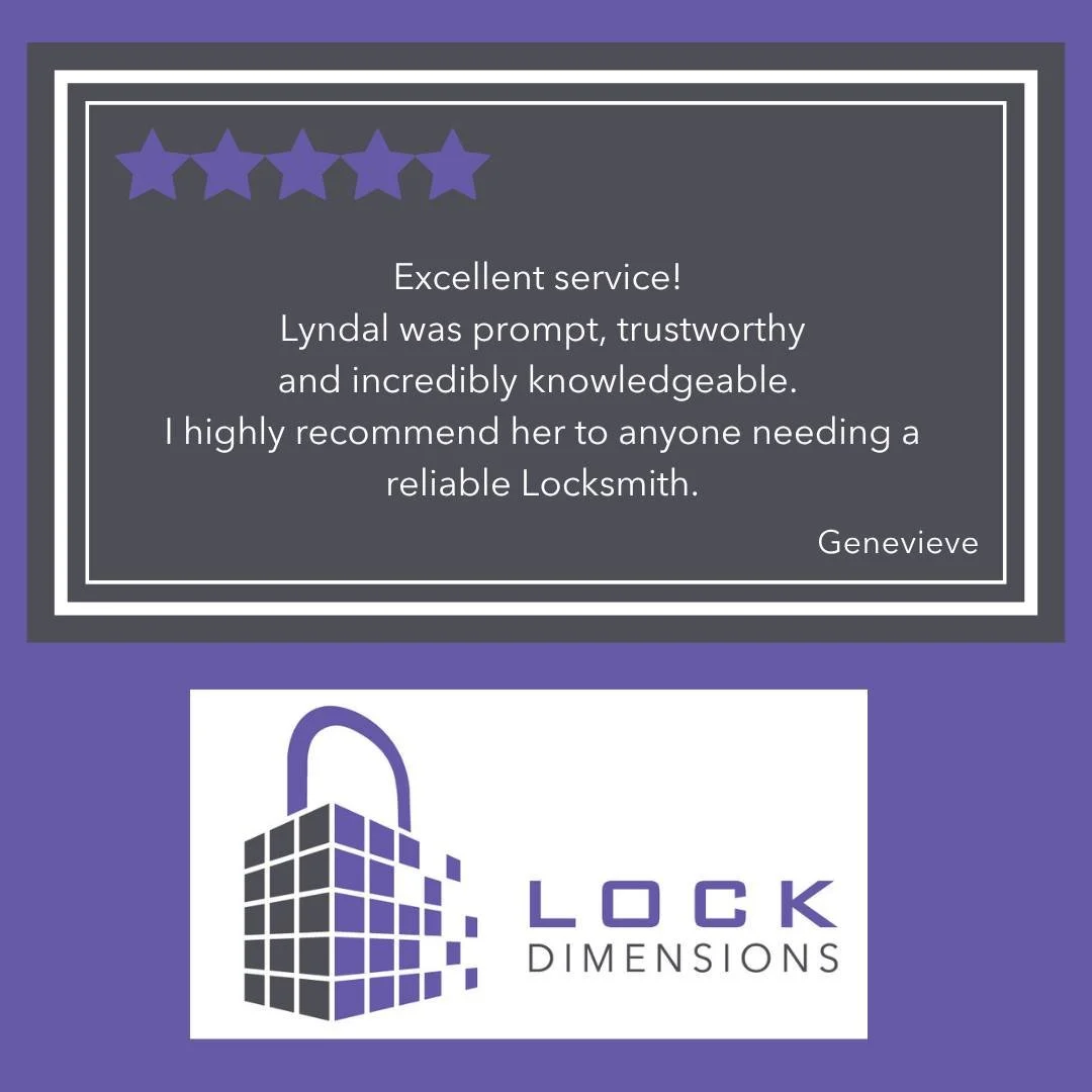 Just in case you needed reminding - we come highly recommended here at Lock Dimensions!! 

Get in touch today for all your Locksmithing needs!

0400 542 501
lyndal@lockd.au
www.lockd.au

#mobilelocksmith #locksmith #morningtonpeninsulalocksmith #mast