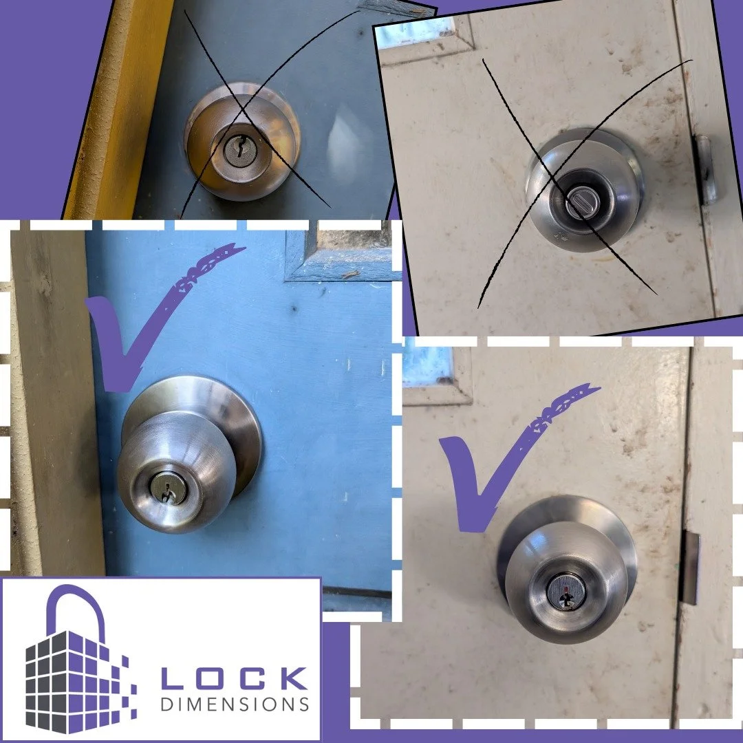 While the old knobset was working...ok....this customer wanted to feel a little more secure in the knowledge that when they locked the back door, it would stay locked until they decided otherwise. A keyway on each side of the knobset is the perfect o