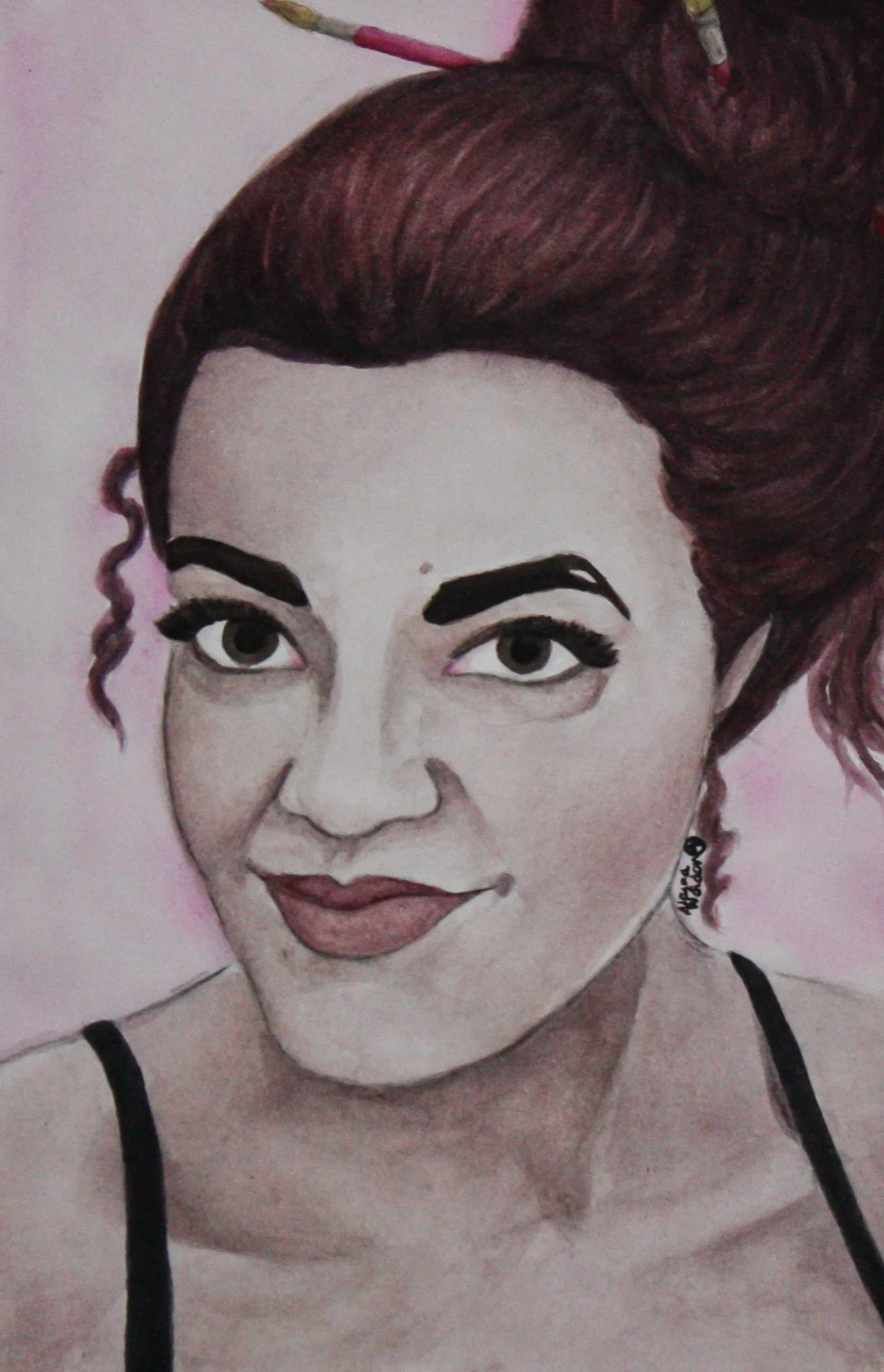 Self Portrait 1" - watercolor, 5.5"x7.5"