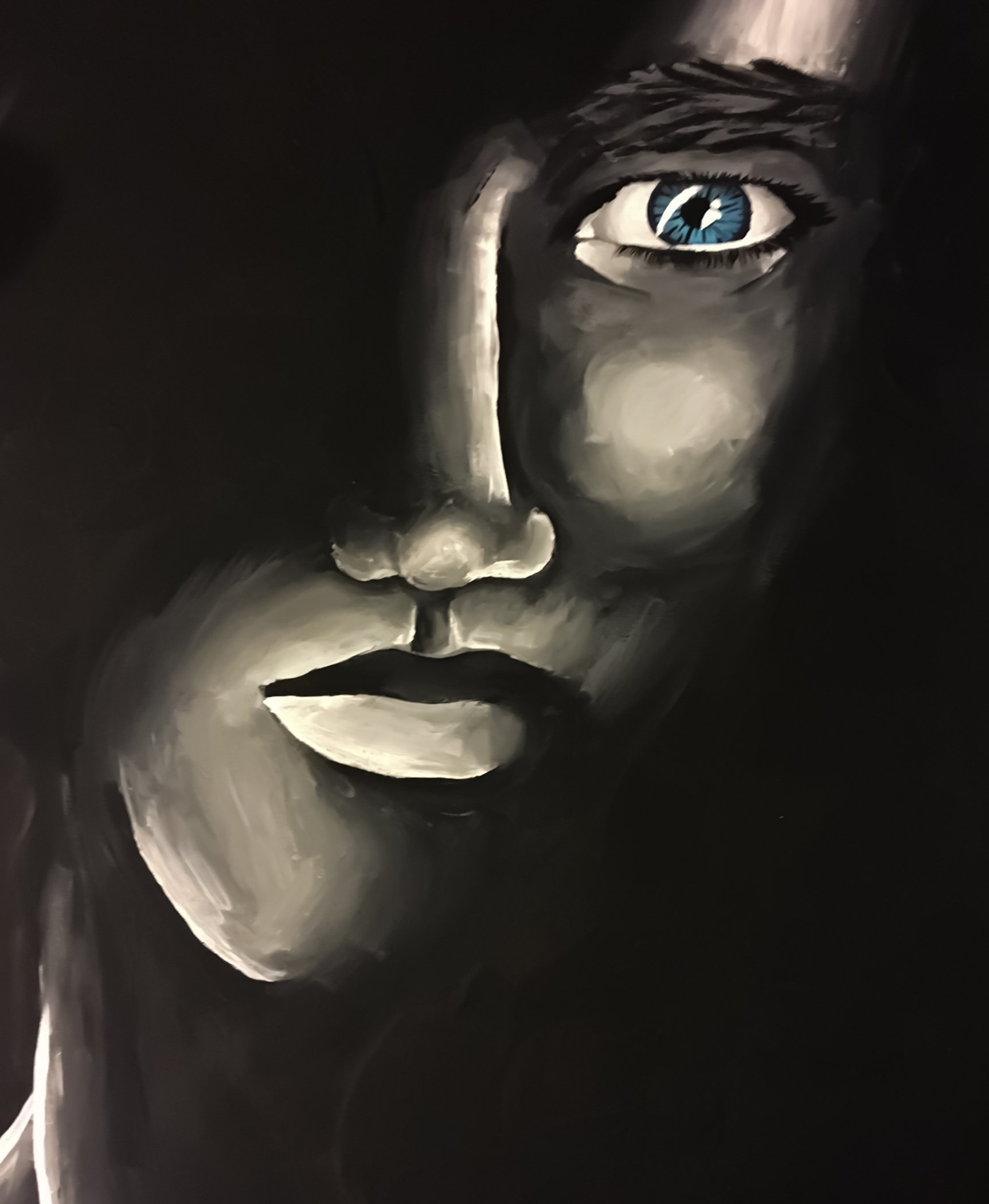 "Contrast Study", acrylic, 8"x10"