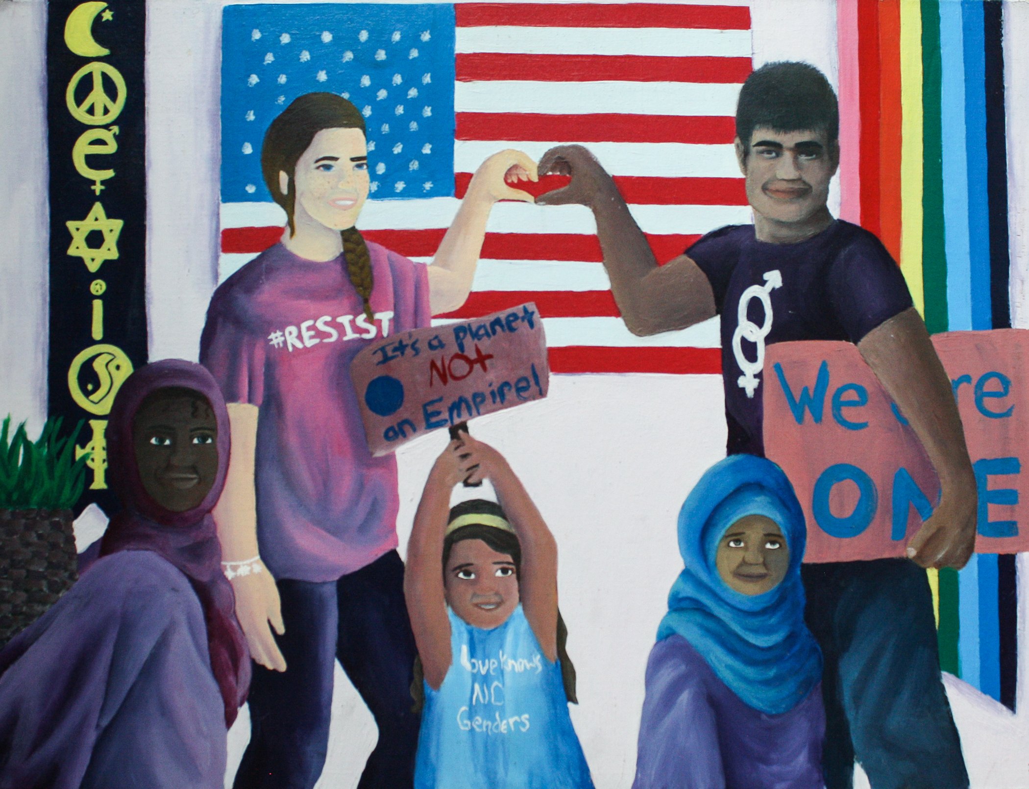 "Social Commentary", acrylic, 24"x18"