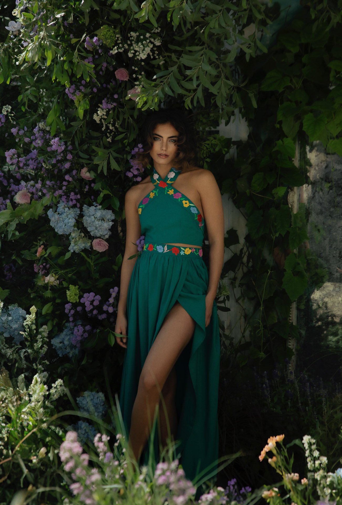 Top halter Orfeo Green Emerald