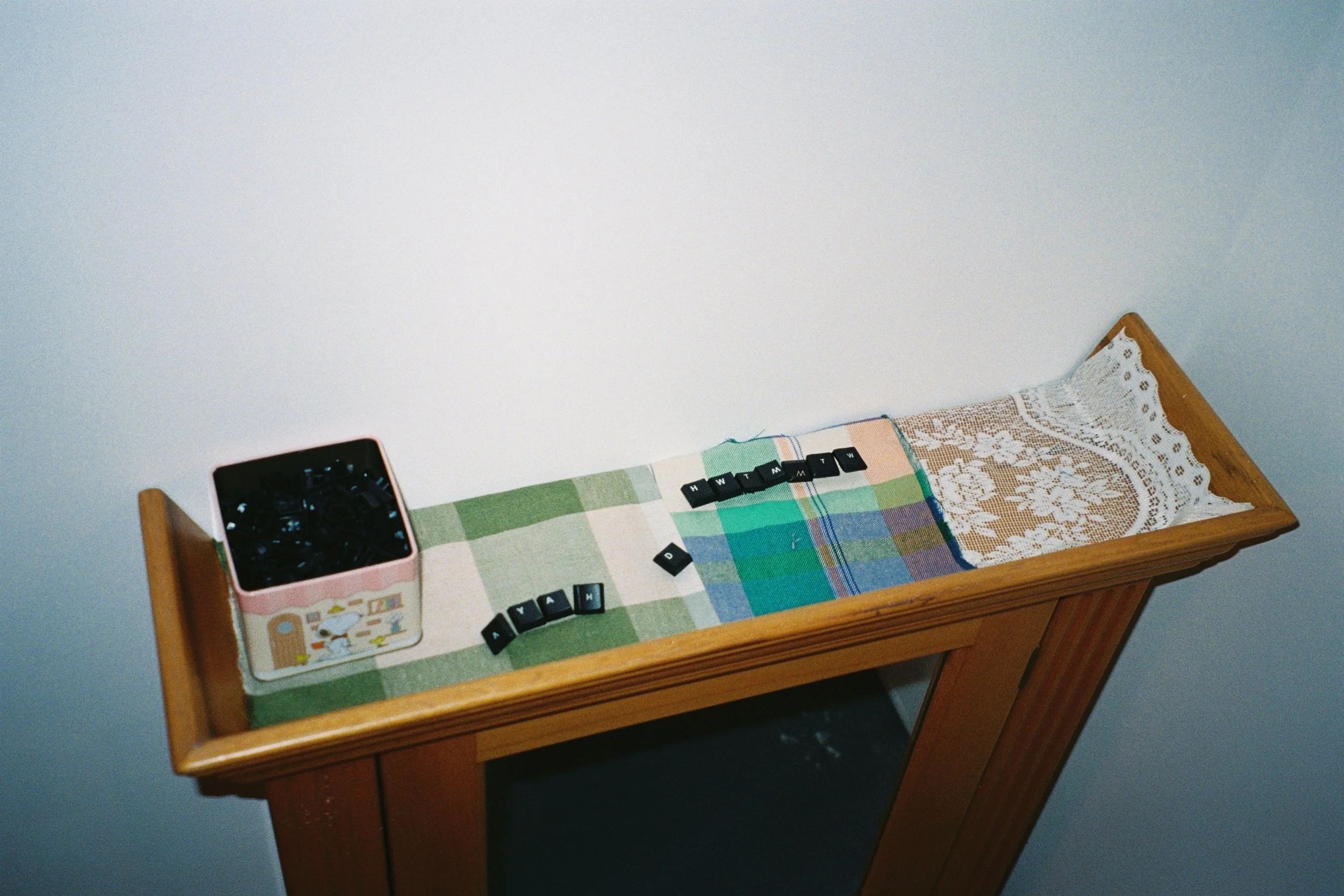 Mubaarak, 2025, keycaps and fabric 