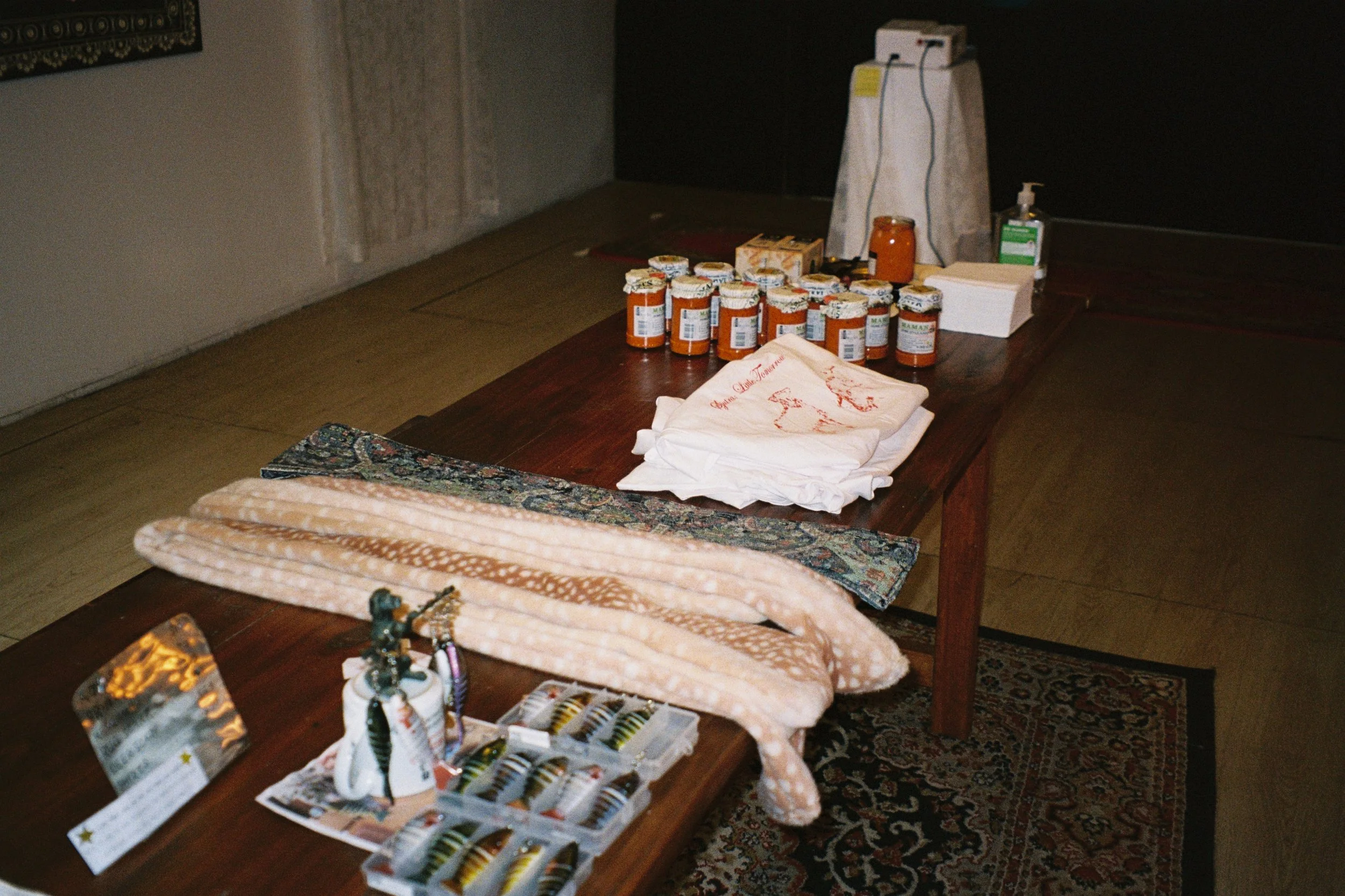 Merch Table, photograph by Ayah Zakout