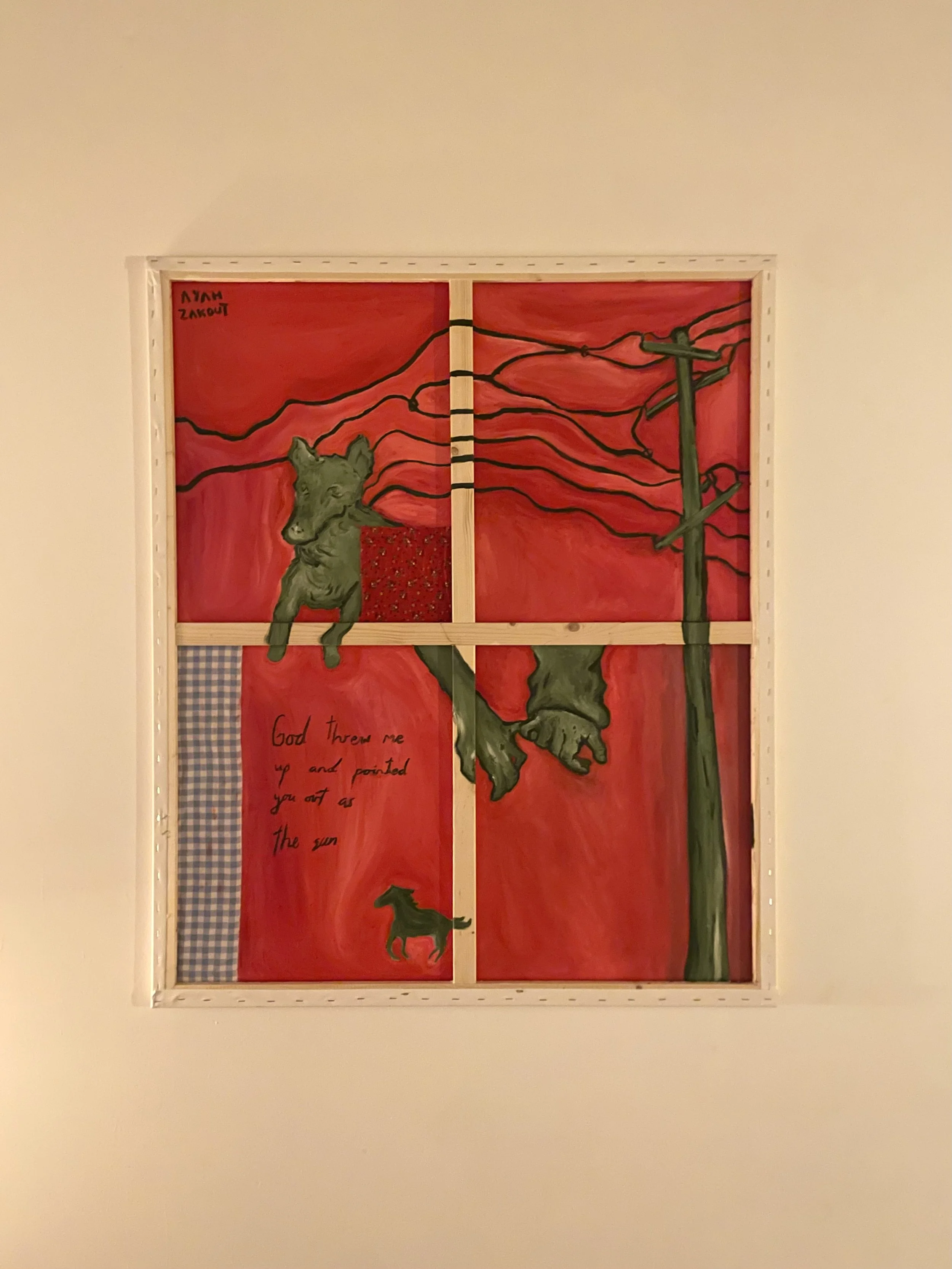 God threw me up and pointed you out as the sun, 2025, oil on canvas