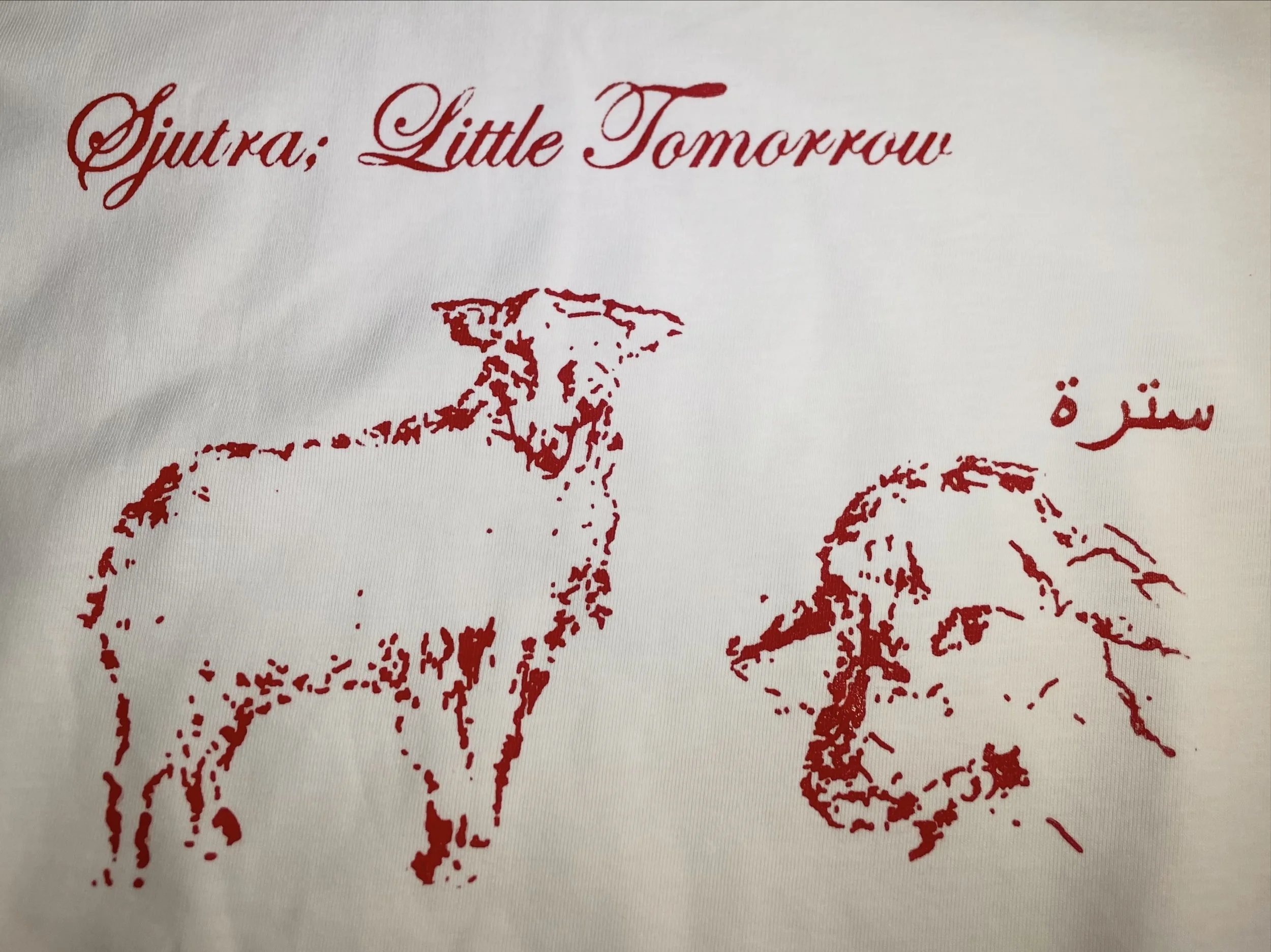 Screenprint Design for Sjutra; Little Tomorrow, by Ayah Zakout