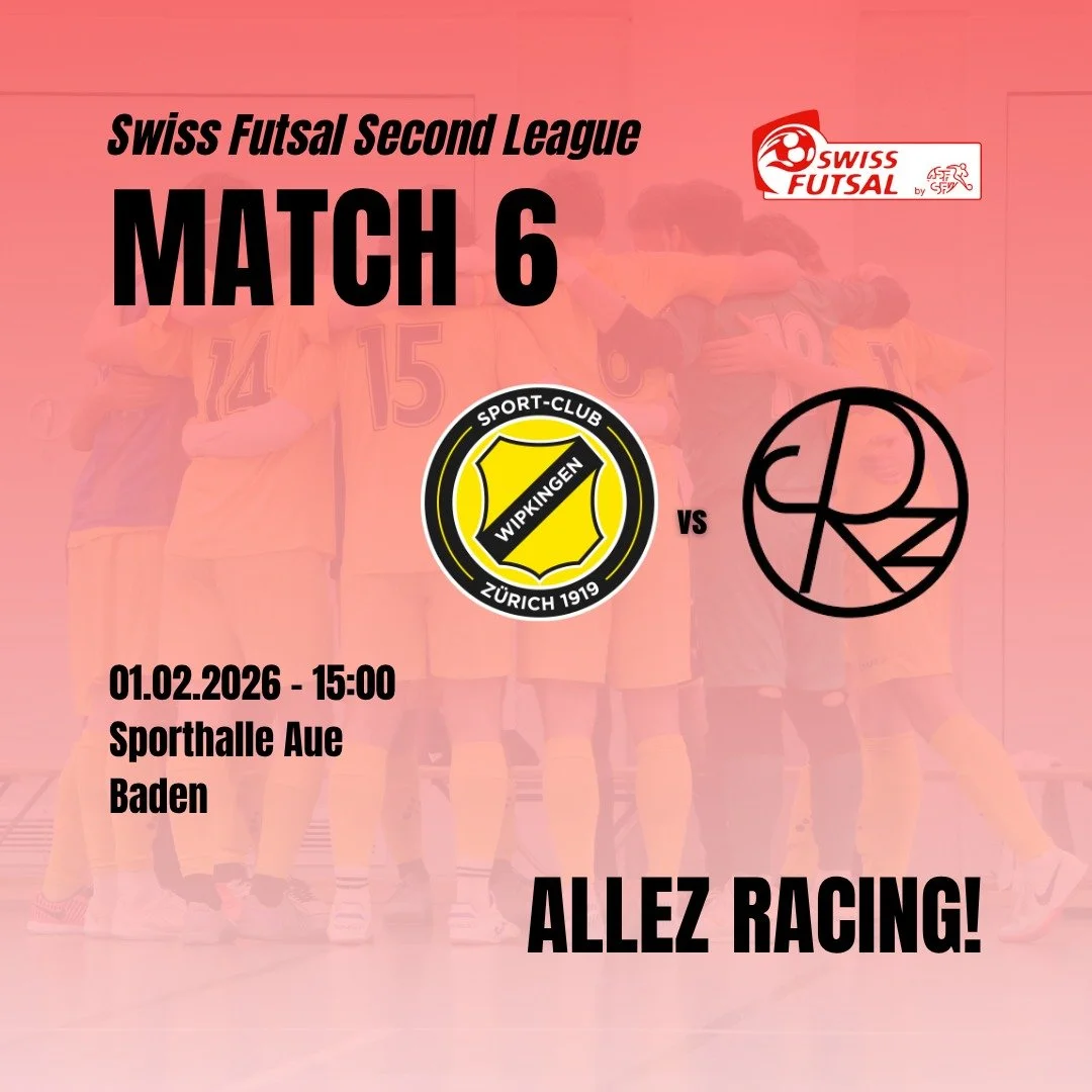 Stadtderby zum Vorrundenabschluss!

In unserem sechsten Meisterschaftsspiel der Saison treffen wir auf den @scwipkingen_official am Spieltag in der B&auml;derstadt Baden AG 🔥

Die letzte offizielle Begegnung zwischen den zwei Stadtz&uuml;rcher Teams