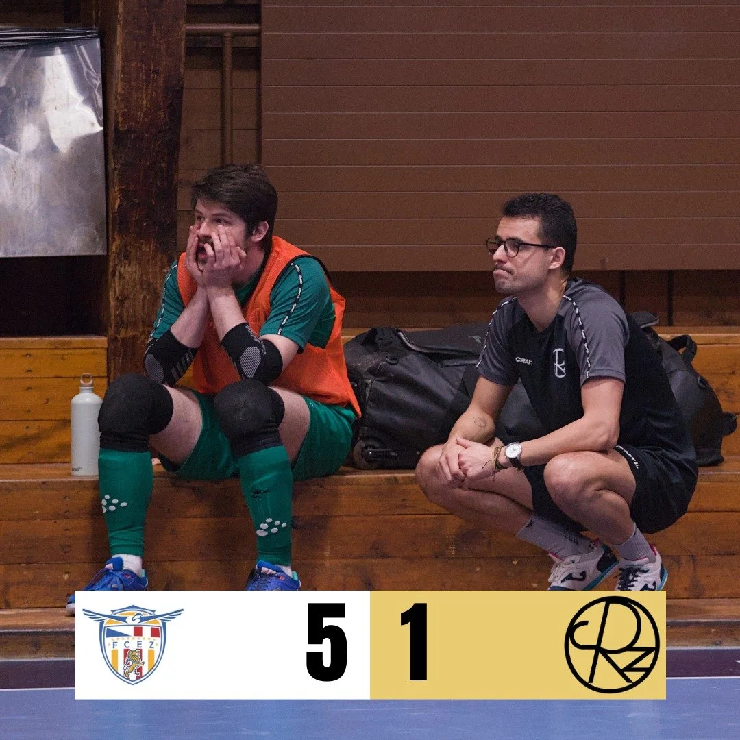 Klare Niederlage am Wochenende 😢

Im zweitletzten Gruppenspiel in der Gruppe 3 der #SwissFutsalSecondLeague gehen die Racer leer aus. Nach einer starken ersten H&auml;lfte konnten unsere Spieler einen knappe 1:0 F&uuml;hrung mit in die Pause nehmen.