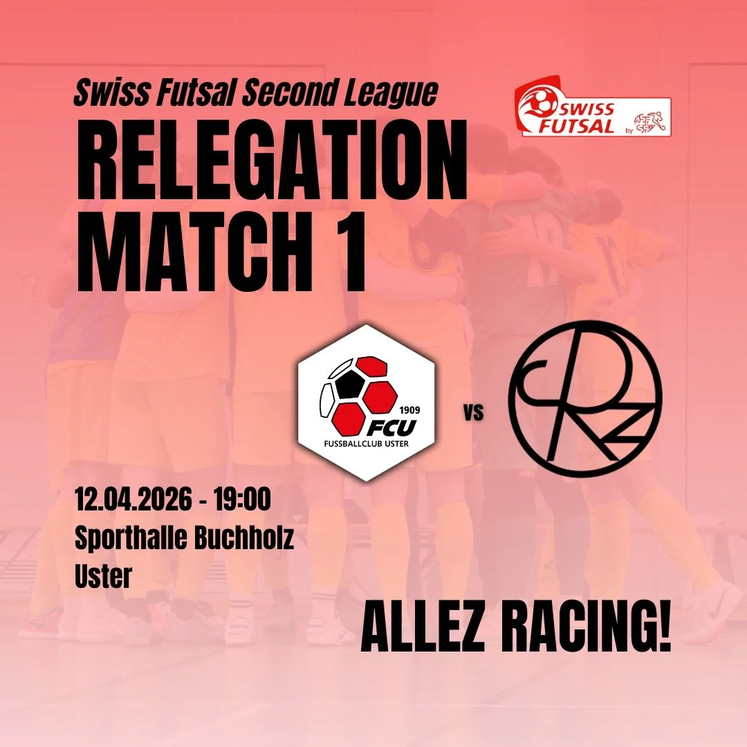 Ab nach Uster!

Nachdem wir die starke Form der Hinrunde nicht halten konnten, beenden wir die regul&auml;re Saison auf dem f&uuml;nften Platz, gleichbedeutend mit der Relegationsrunde.

Auf uns wartet im Hinspiel ausw&auml;rts mit dem @fcuster1909 d