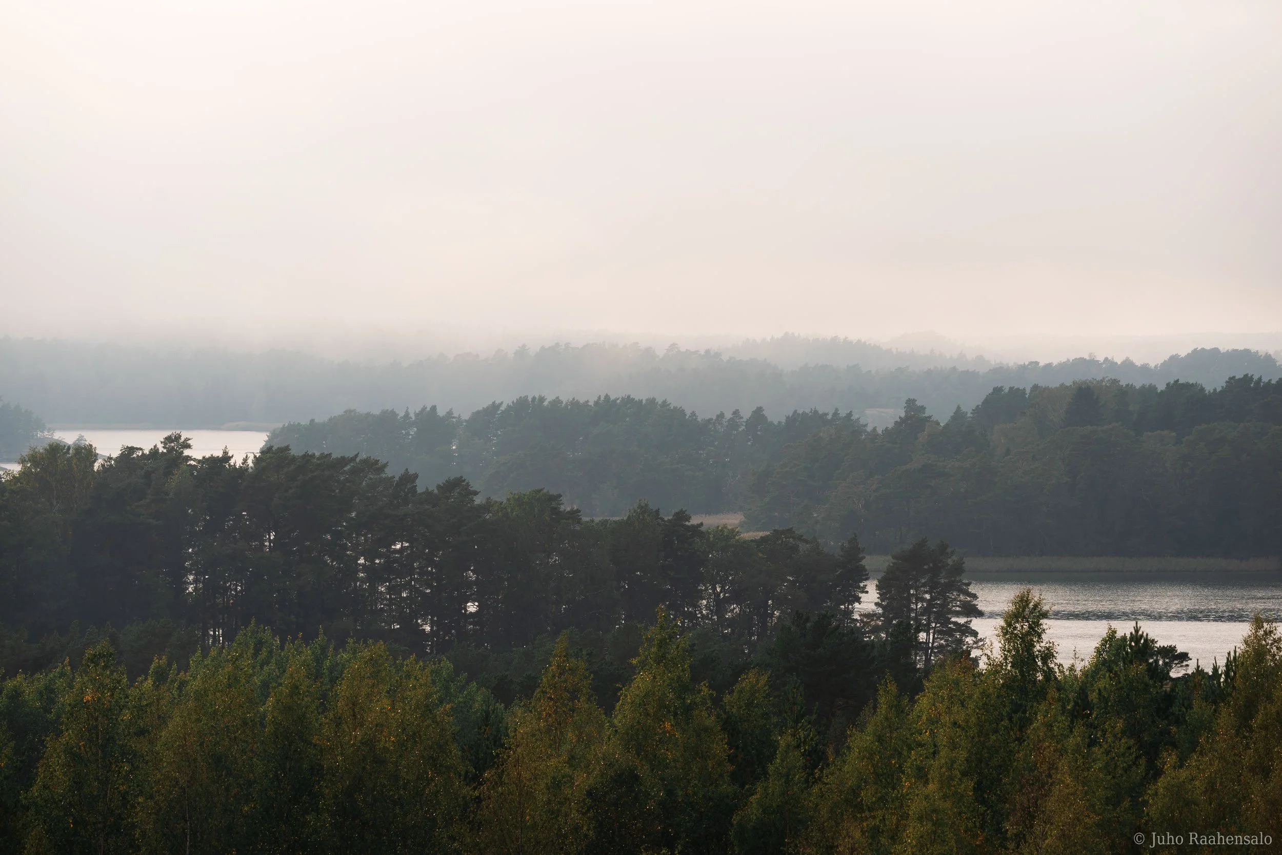 Foggy view to archipelago