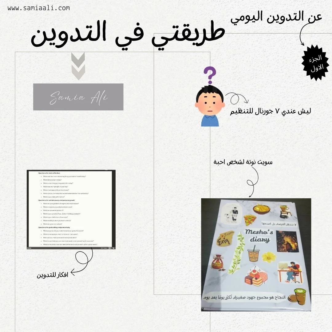 عن التدوين اليومي/ طريقتي في التدوين -الجزء الأول