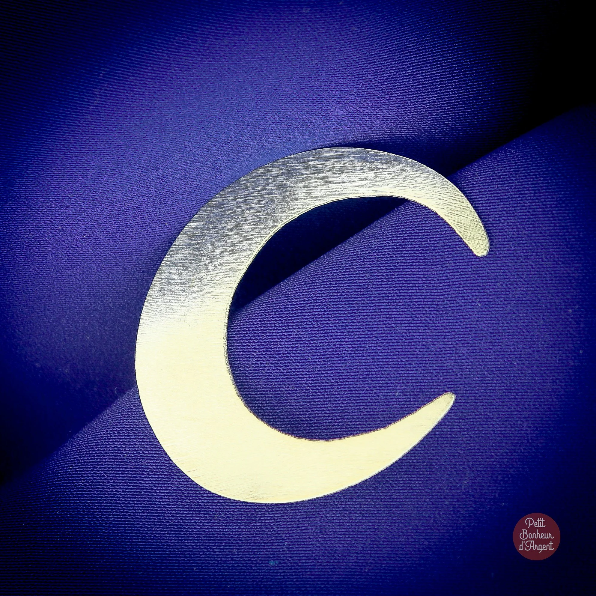 Pendentif Argent Brossé "Croissant de Lune"