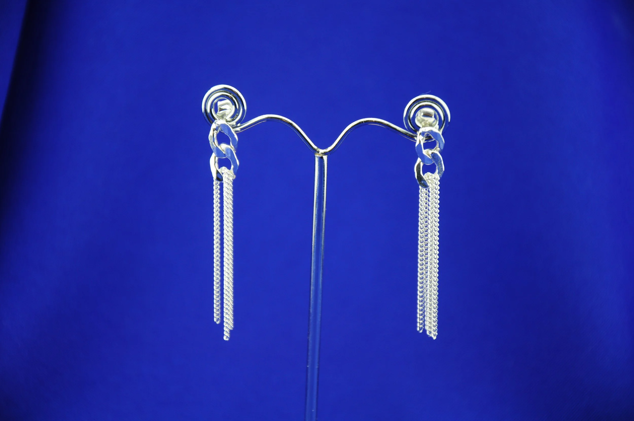 Boucles d'Oreilles Canyon Argent Maille Gourmette