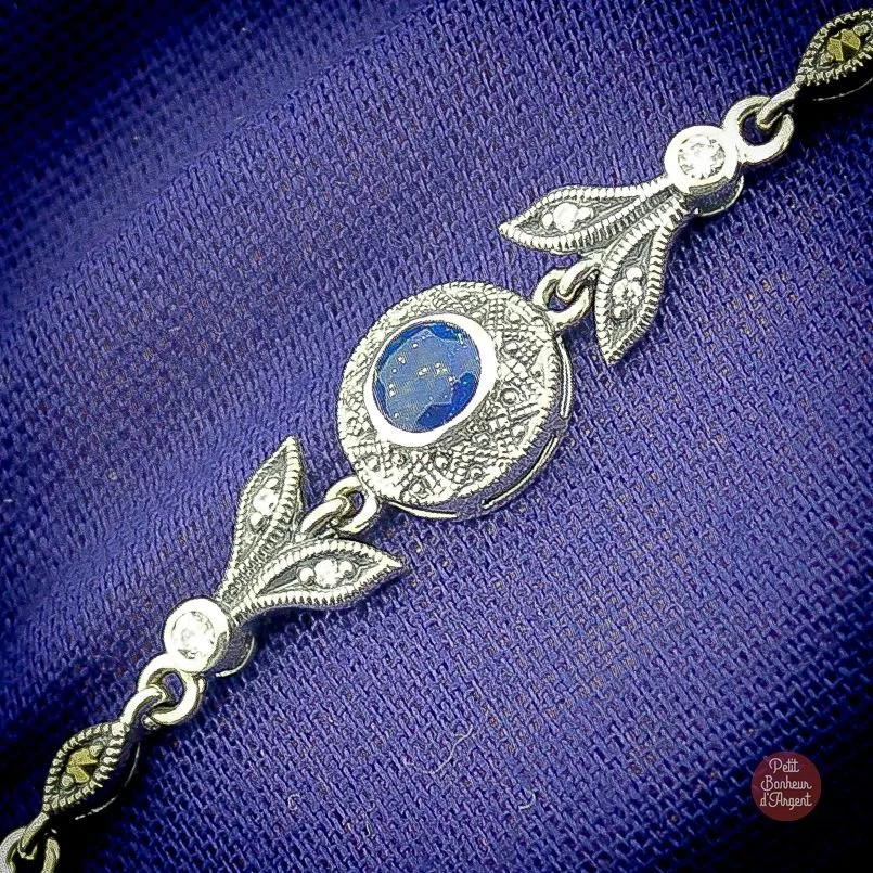 Bracelet Argent Metrop et  3 Lapis Lazulis