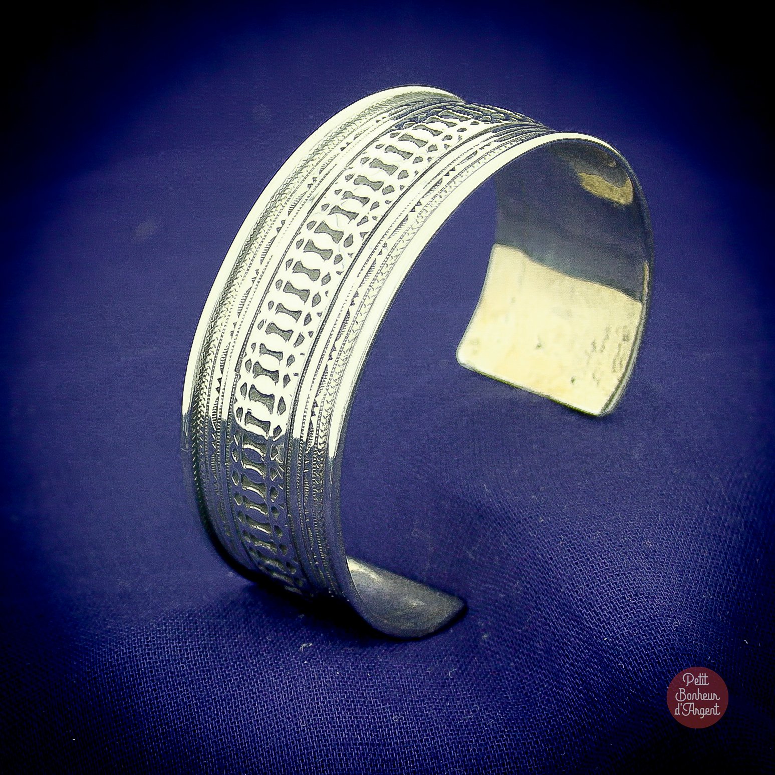 Jonc large Touareg Argent fait main