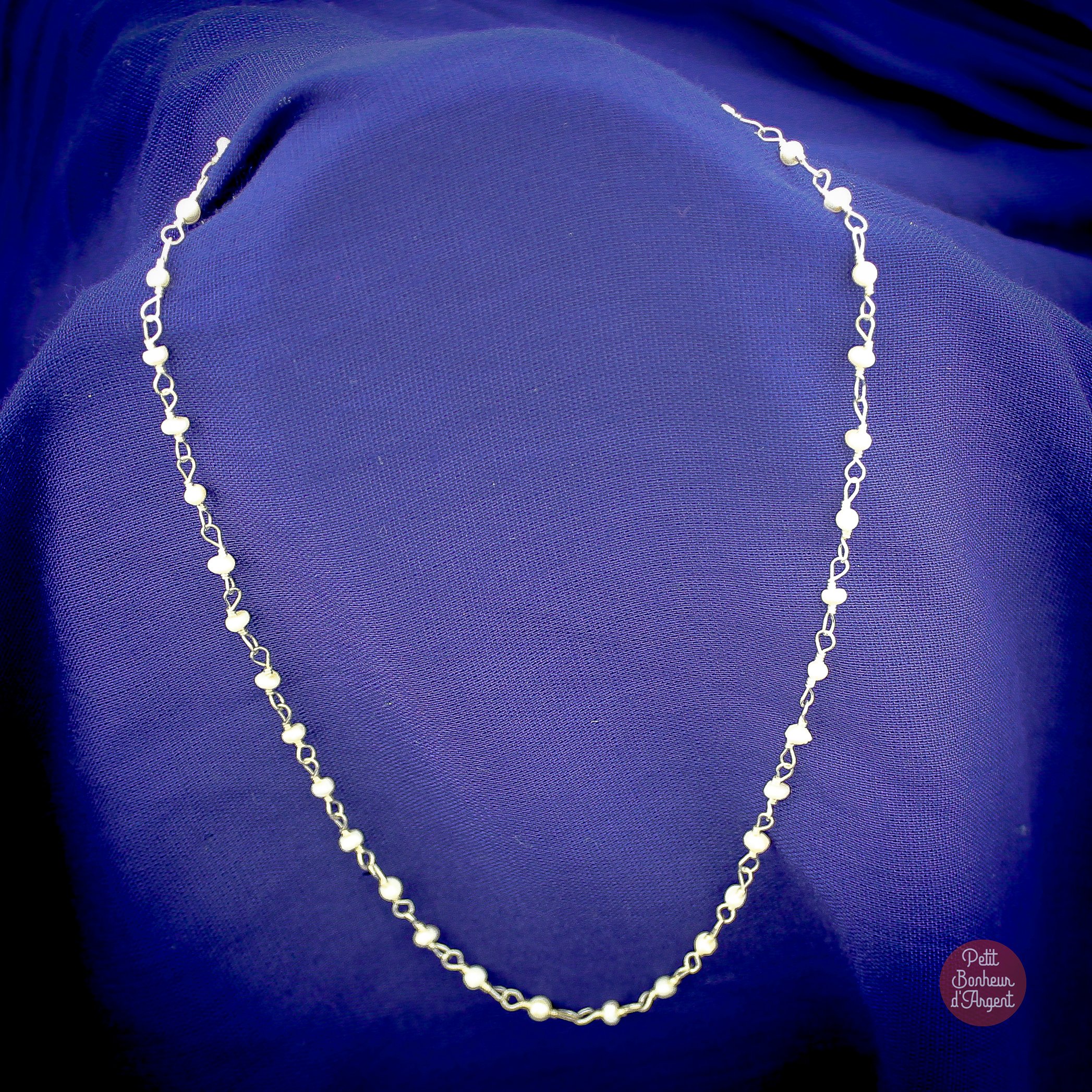 Collier Artisanal en Argent et Perles de Nacre