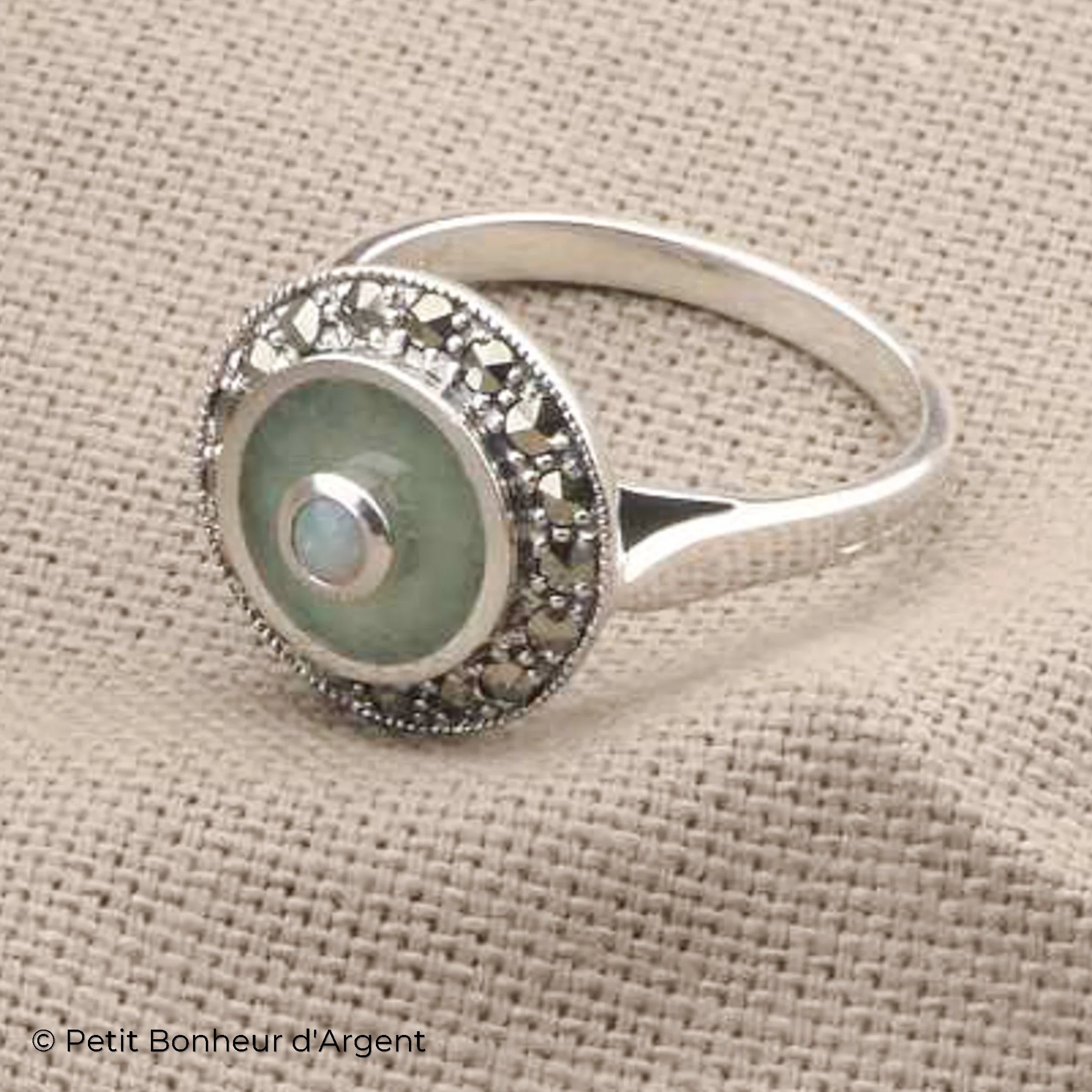 Bague Metrop Argent et & Jade - 114€ (Ref 446244)