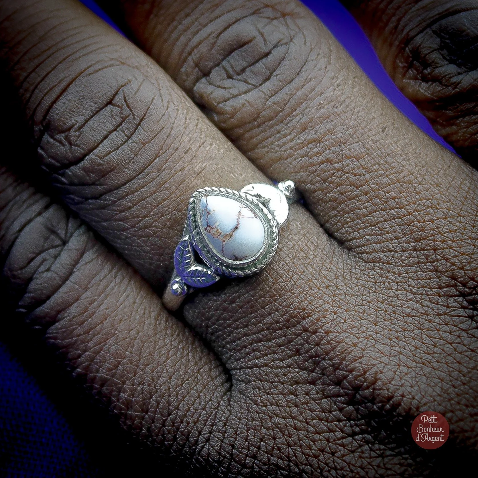 Bague Amérindienne Cholla en Argent et Wild Horse Magnésite