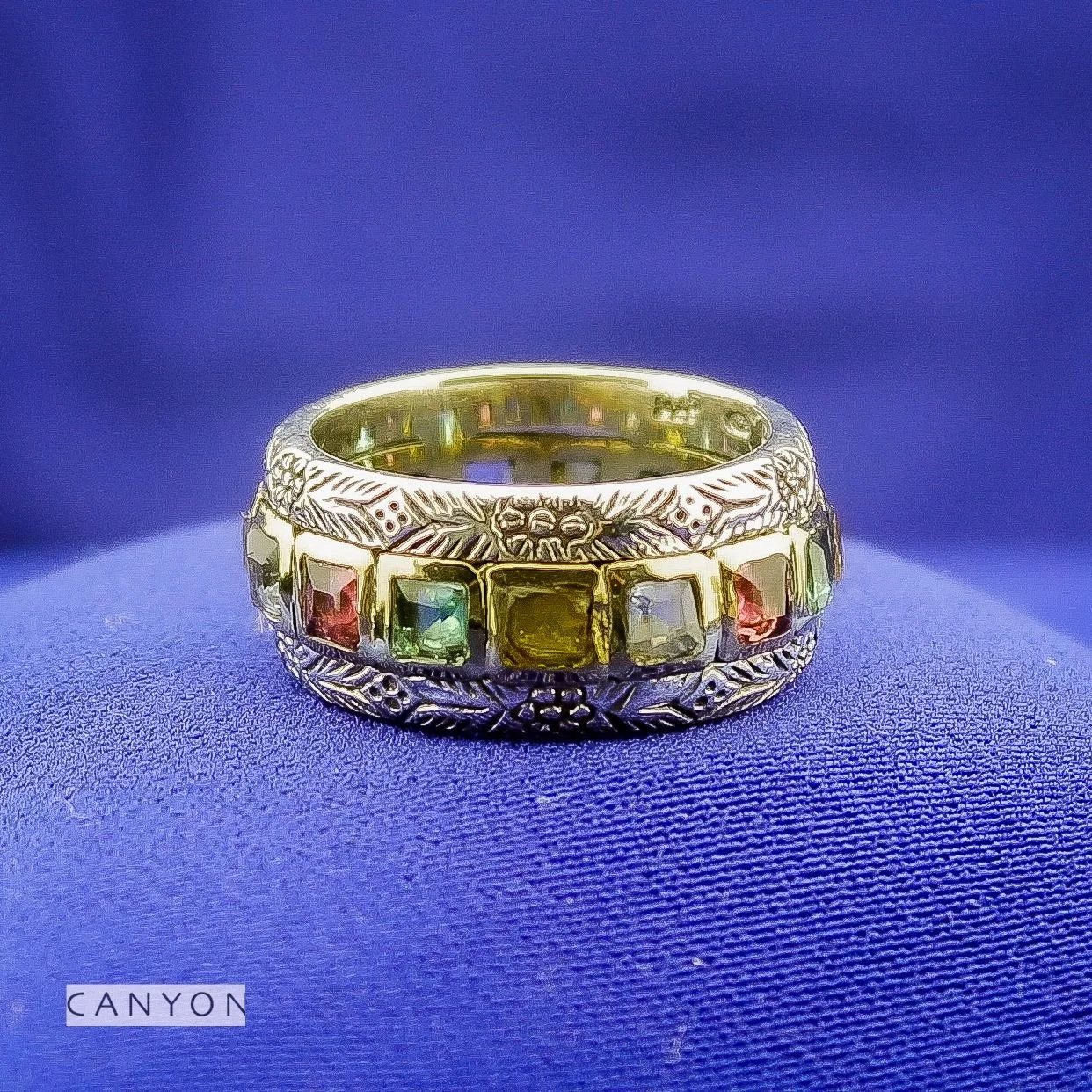 Bague Canyon Argent Bronze et Oxydes Colorés