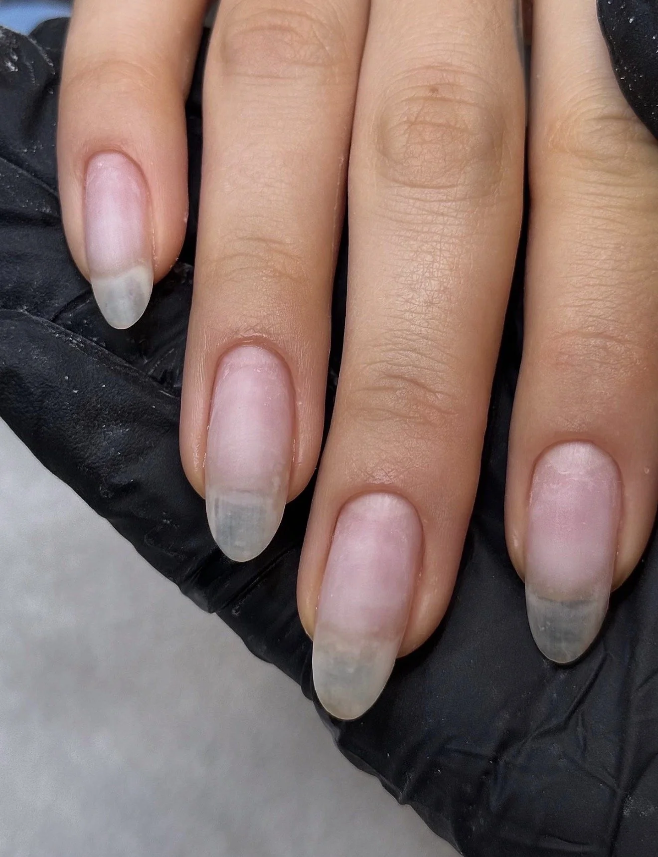 Russian manicure with precision e-file cuticle care at noor beautique nail salon in west hollywood, Los angeles
