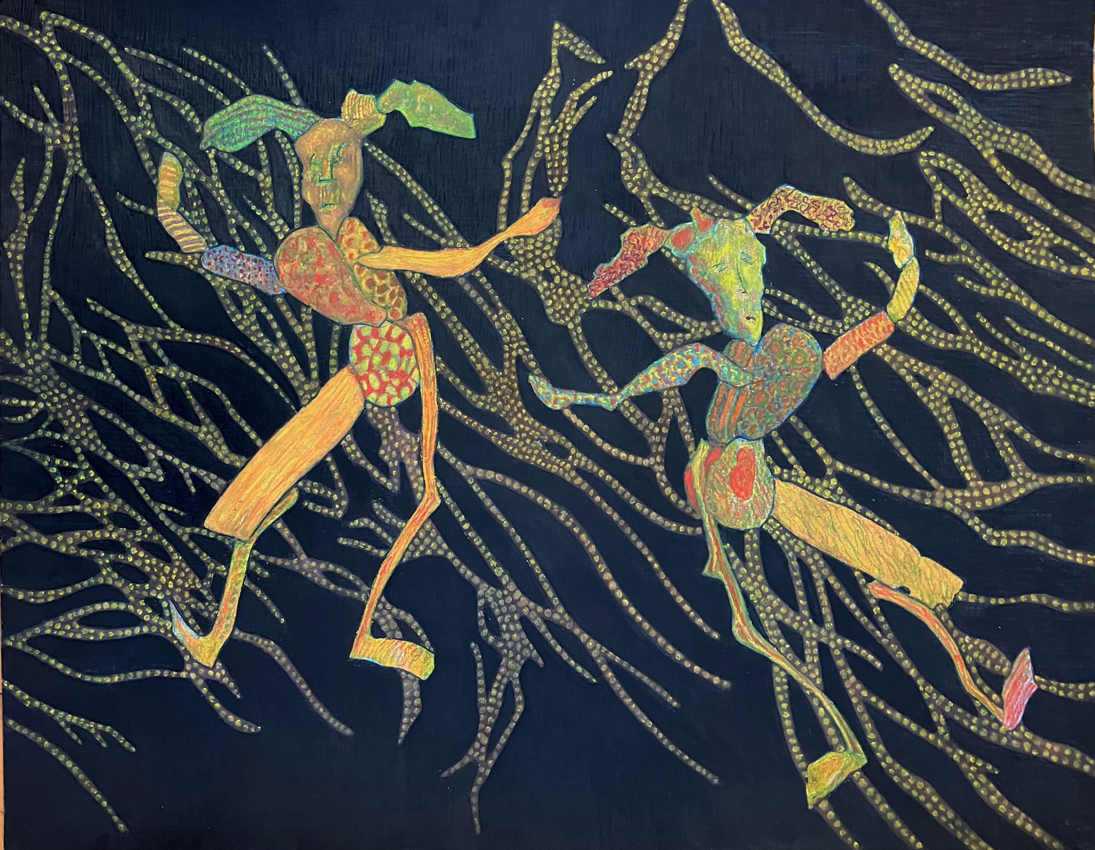 Colored Pencil Drawing 2026  “A Route of Evanescence”. Emily Dickinson