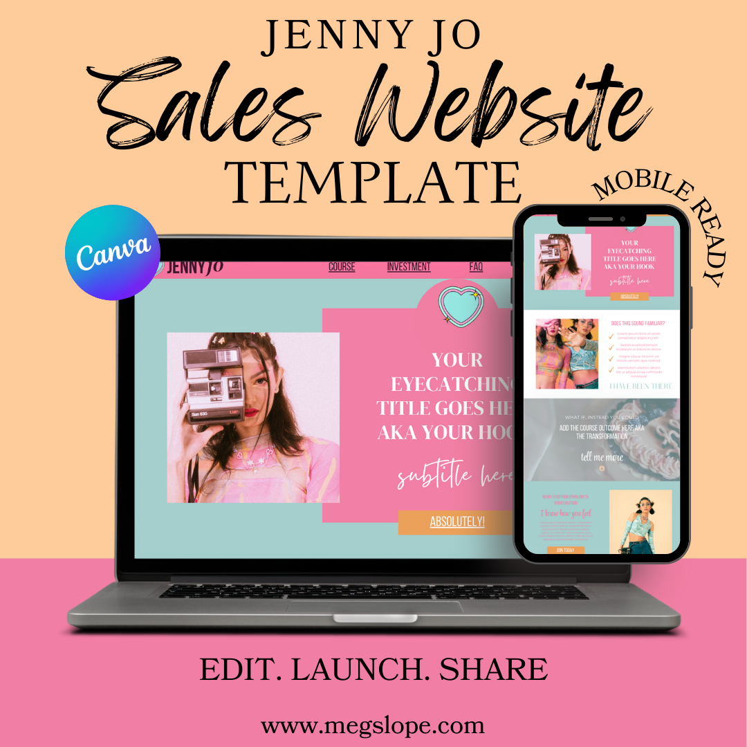 Canva Sales Website Template | Jenny Jo thumbnail