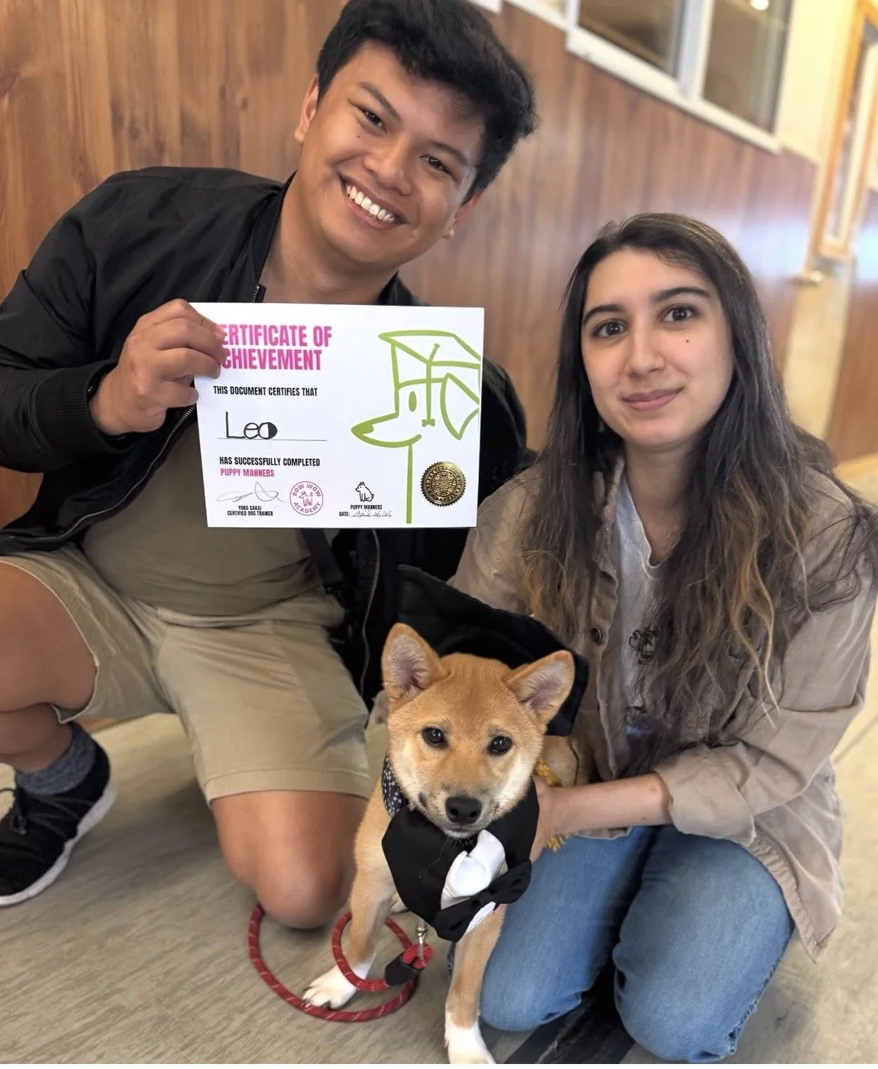 leo puppy manners graduate