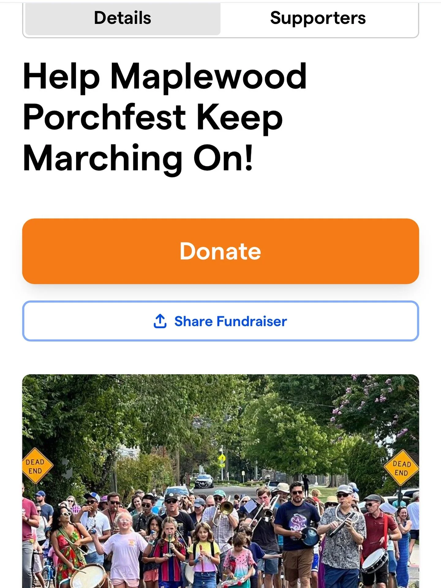 Maplewood Porchfest is in its eighth year of bringing musical joy to our community!

We take pride in being a grassroots, commercial-free, volunteer-led festival but we have real expenses that need to be covered to produce the event (including insura