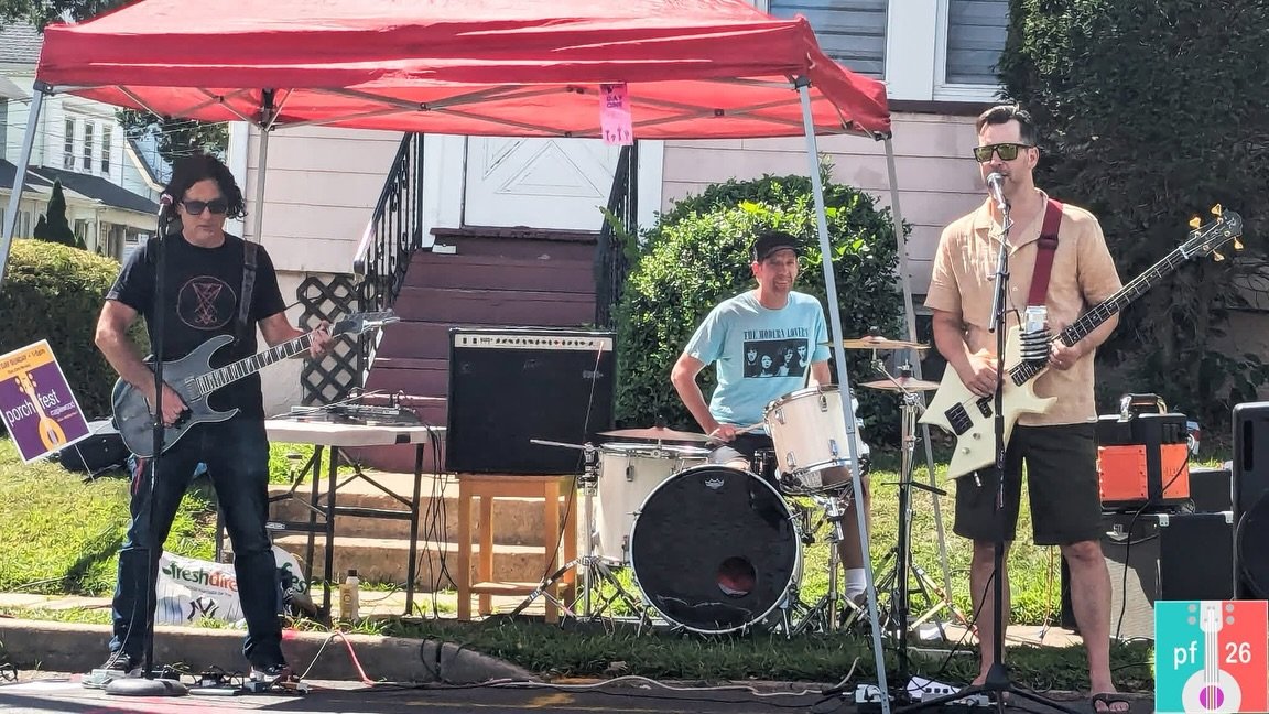 Porchfest veterans @theresolveband are back! Expect a high-energy set from this local heavy rock trio, featuring original rock and some choice covers. Don&rsquo;t miss &lsquo;em!!

Photos courtesy of the band