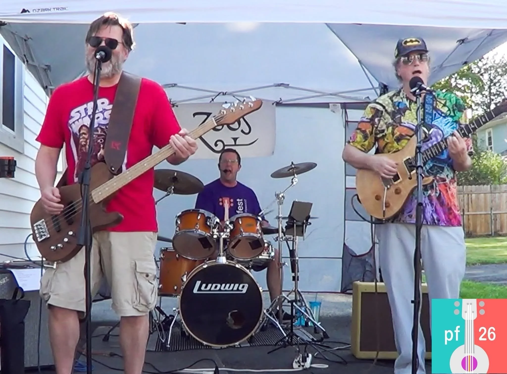 No need to pray to the heavens for legendary rock. 🎸 @zoosband Z&ouml;&ouml;S is back at Porchfest to bring the thunder! 🌩️ 

Z&ouml;&ouml;S (pronounced &ldquo;Zeus&rdquo;) is here to deliver high-energy, faithful renditions of timeless rock classi
