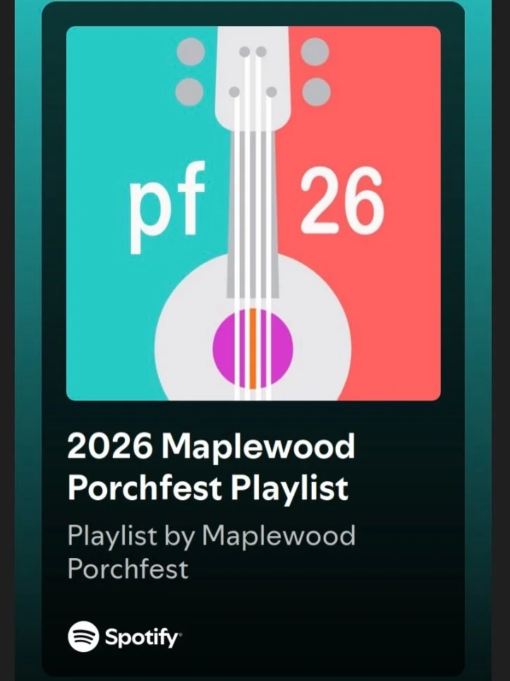 Your Porchfest prep starts now. ☕️🎶

With a lineup this stacked, we couldn&rsquo;t keep the music to ourselves. We put together an official Maplewood Porchfest Playlist so you can preview all the incredible talent hitting the Hilton streets on Sunda